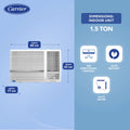 Carrier 18k ESTRELLA EXI 1.5 Ton 5 Star inverter Window AC 2024 Copper, White CIW18EC5R32F0 Mahajan Electronics Online