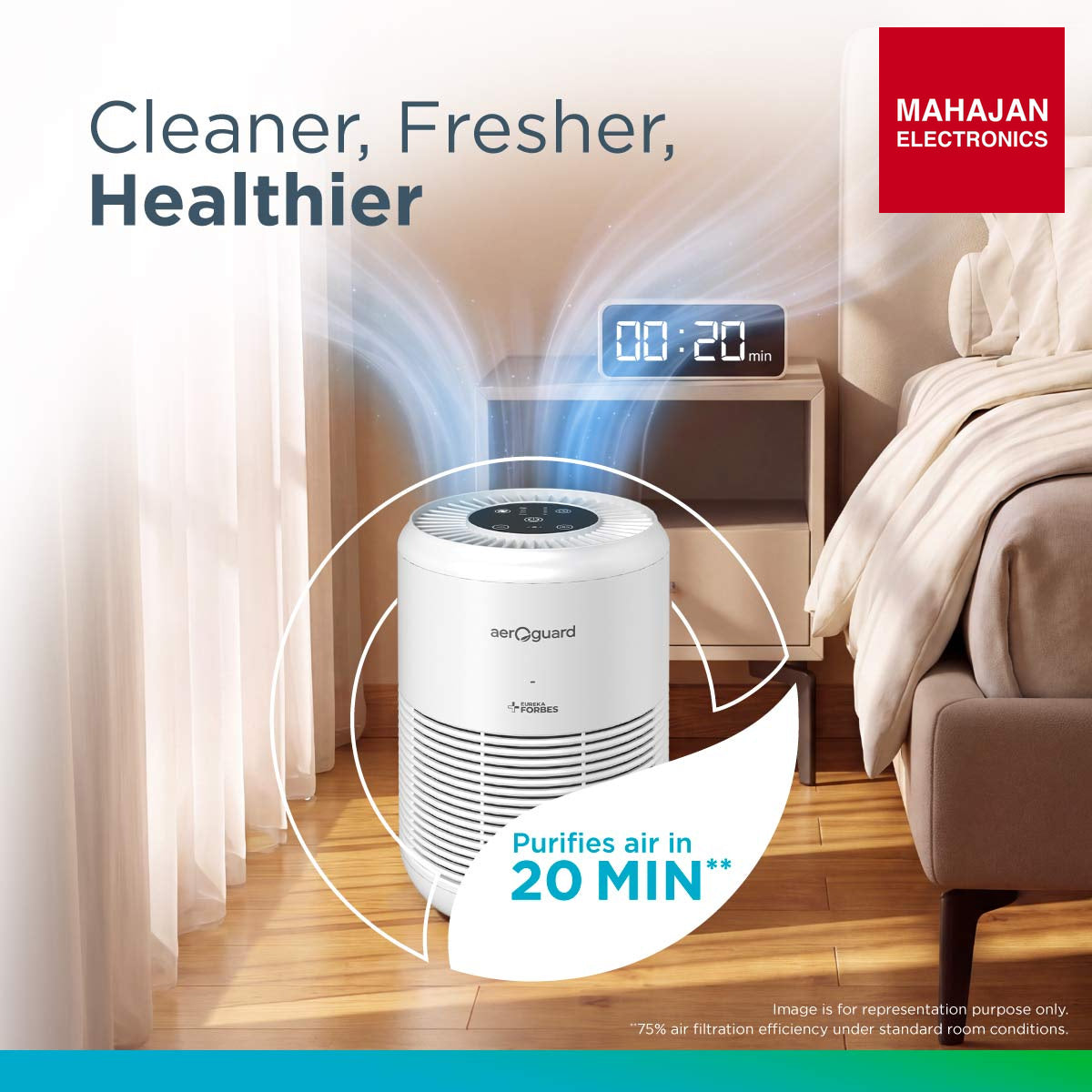 Eureka Forbes Aeroguard AP 275 Air Purifier True HEPA H13 – Mahajan Electronics Online.