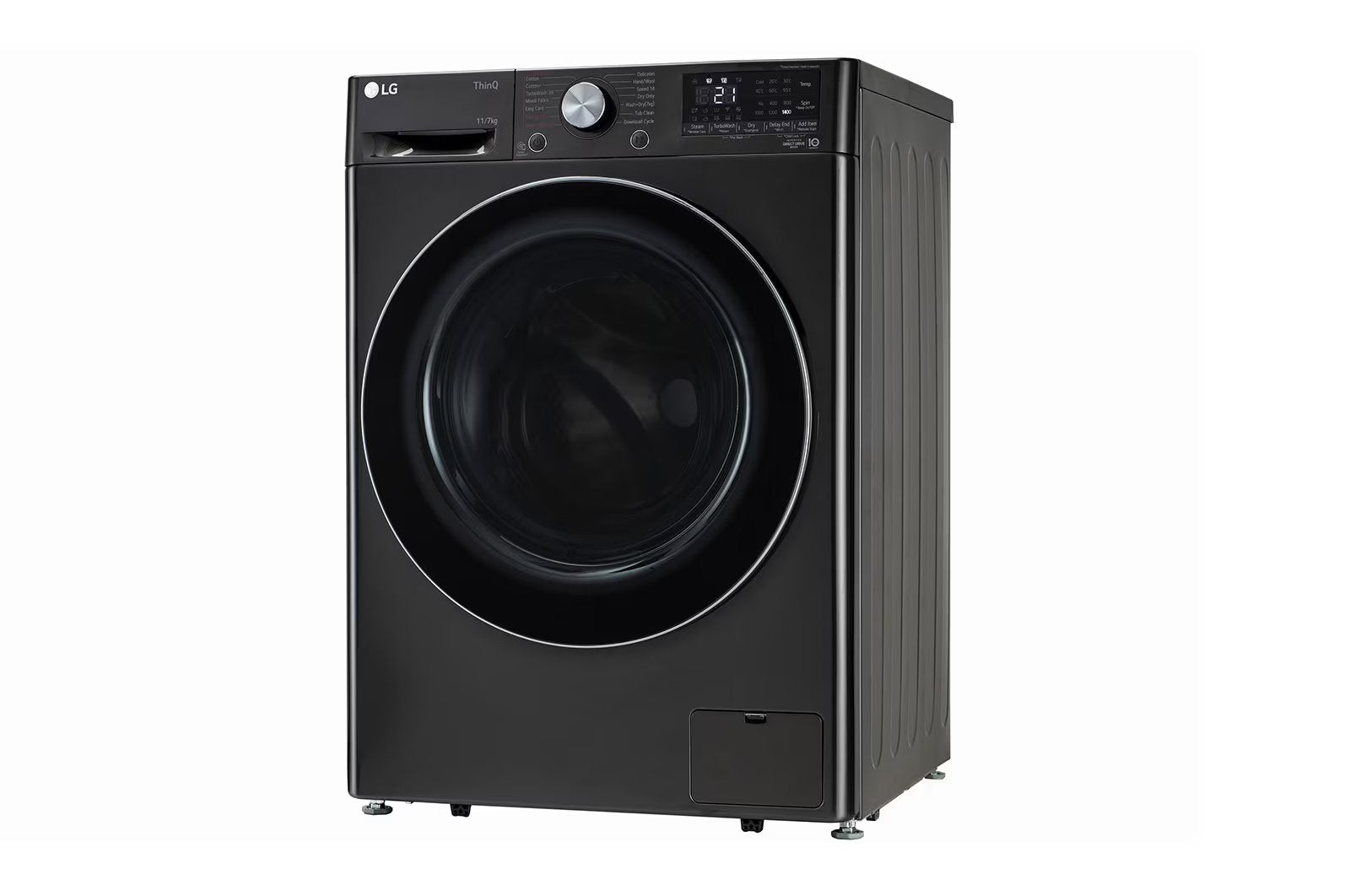 LG FHD1207STB 12/7 Kg AI Front Load Washer Dryer (Inverter Direct Drive, TurboWash 360°, Steam+, Wi-Fi Enabled, Black VCM) – All-in-One Washing Machine - Mahajan Electronics Online