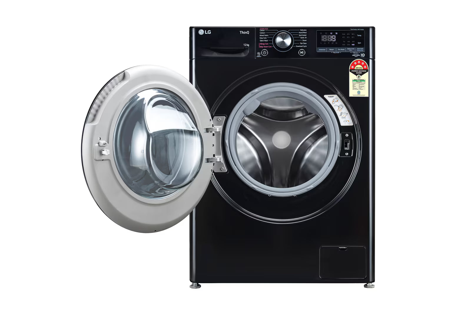 LGFHP1412Z3O 12Kg Front Load Washing Machine, AI Direct Drive™, Onyx Black Mahajan Electronics Online