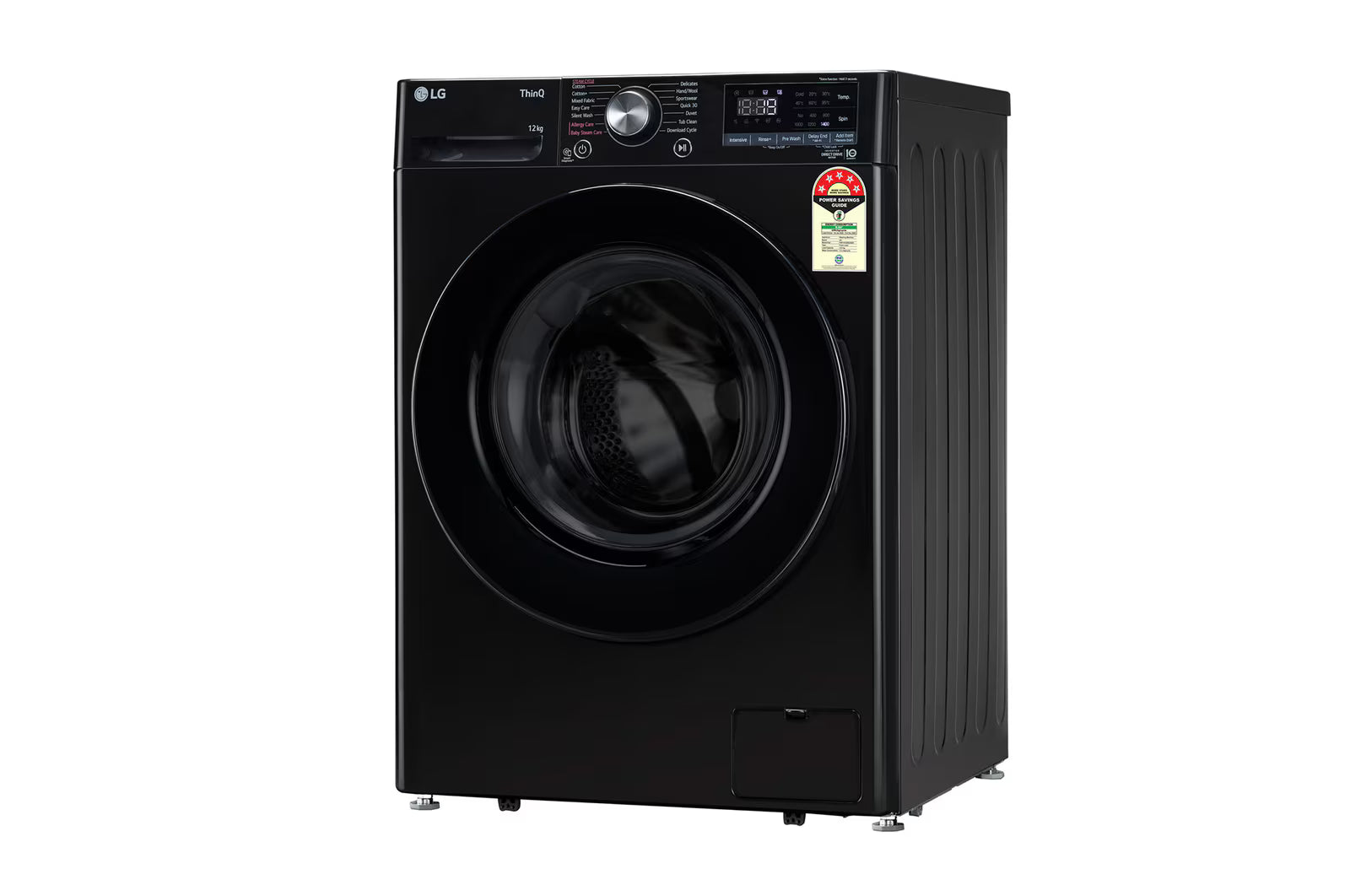 LG FHP1412Z3O 12Kg Front Load Washing Machine, AI Direct Drive™, Onyx Black Mahajan Electronics Online