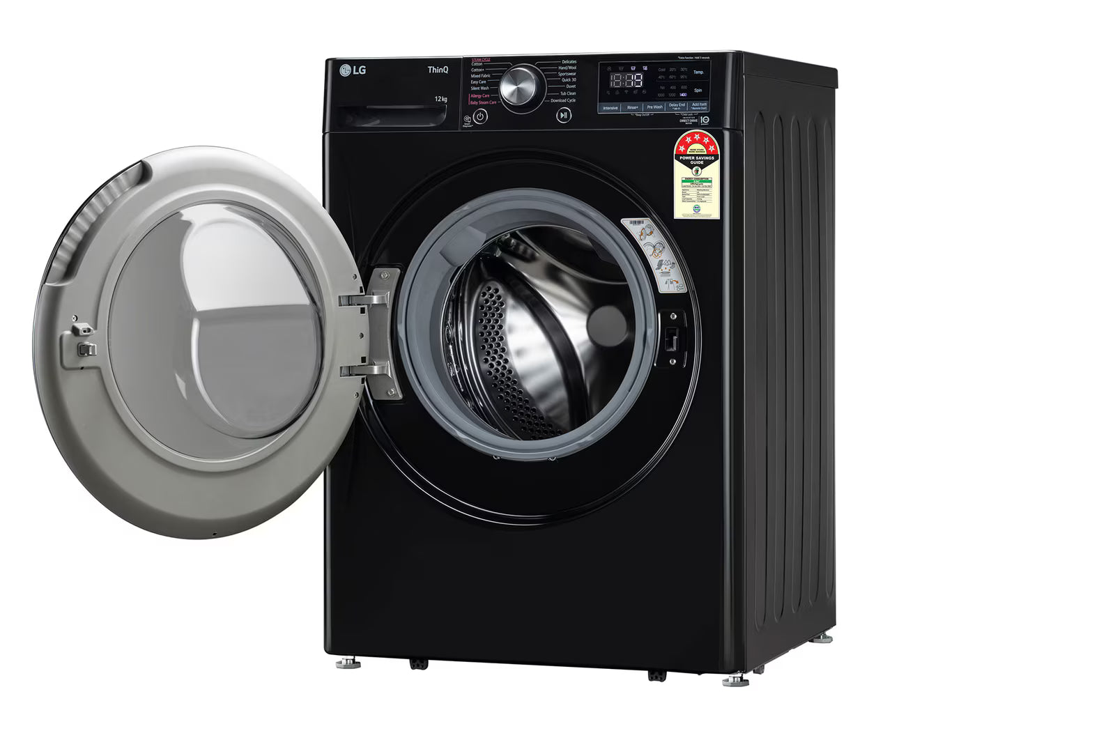 LGFHP1412Z3O 12Kg Front Load Washing Machine, AI Direct Drive™, Onyx Black Mahajan Electronics Online