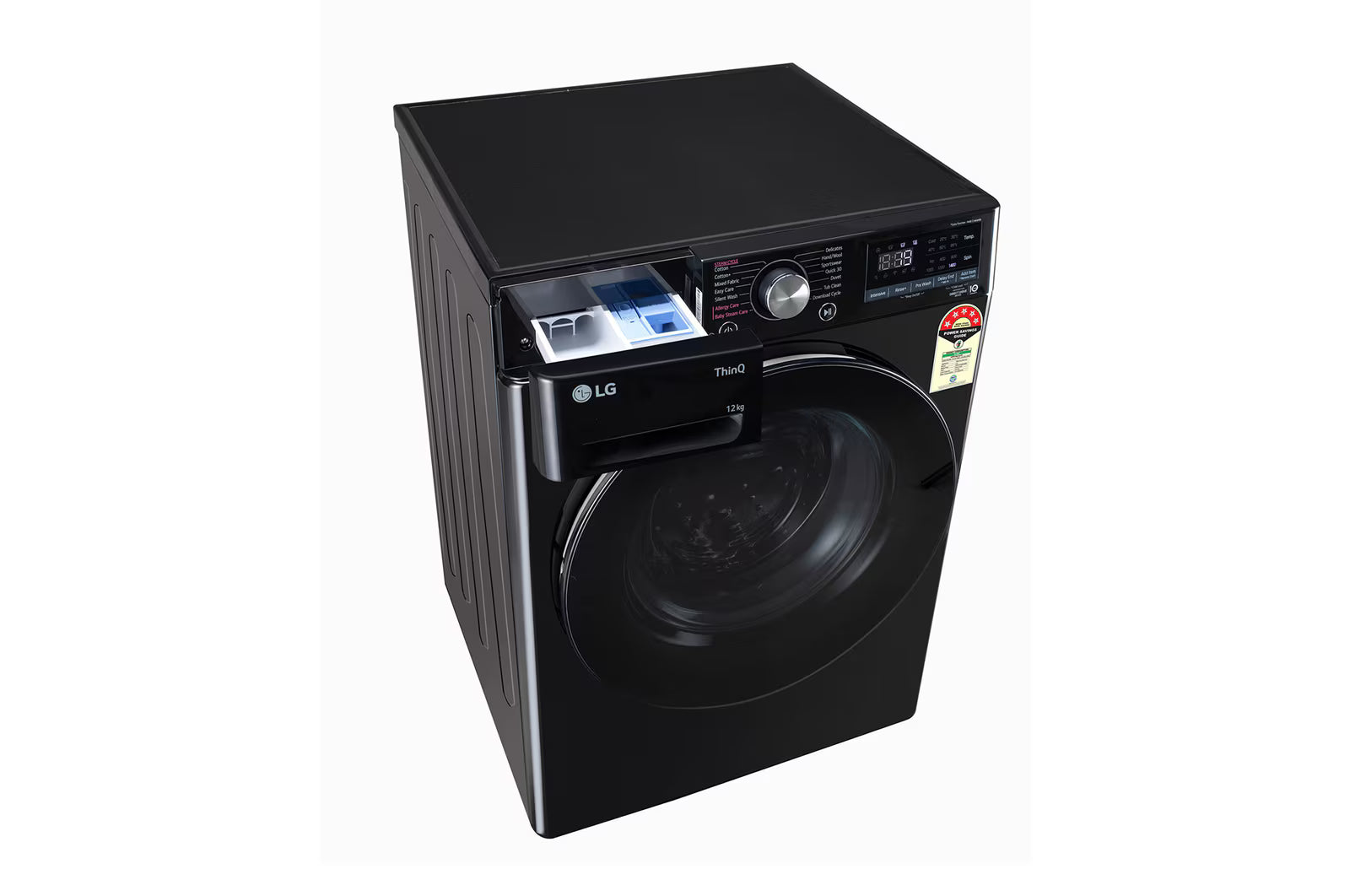 LG FHP1412Z3O 12Kg Front Load Washing Machine, AI Direct Drive™, Onyx Black Mahajan Electronics Online