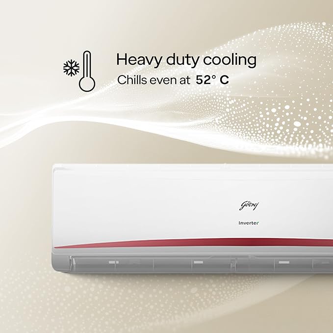 Godrej HIC 30K3TG RA 4 2.5 Ton 3 Star, AI powered, 5-In-1 Convertible Cooling, 4 Way Air Swing Inverter Split AC(Copper,Heavy-Duty Cooling At 52 °C, AC 2.5T HIC 30K3TG RA 4, White)-Online Mahajan Electronics
