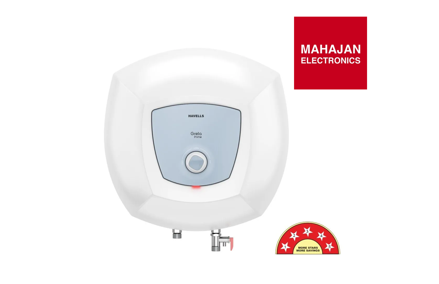 Havells Greta Prime 25L Storage Water Heater (Geyser) | Feroglas Tank, Whirlflow Tech, 5-Star | Free Installation & 7-Year Tank Warranty GHWVGPUMDW25 . Mahajan Electronics Online