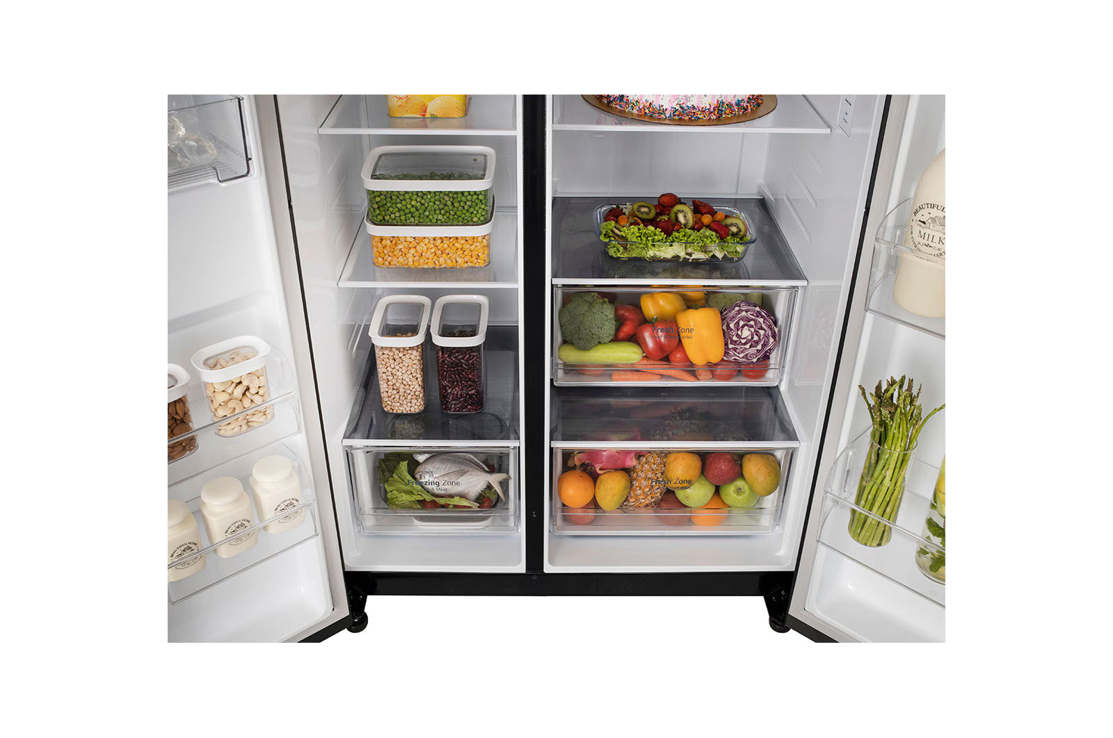 LG GL-B257HMC3 650L, Convertible Side-by-Side Refrigerator Mahajan Electronics Online