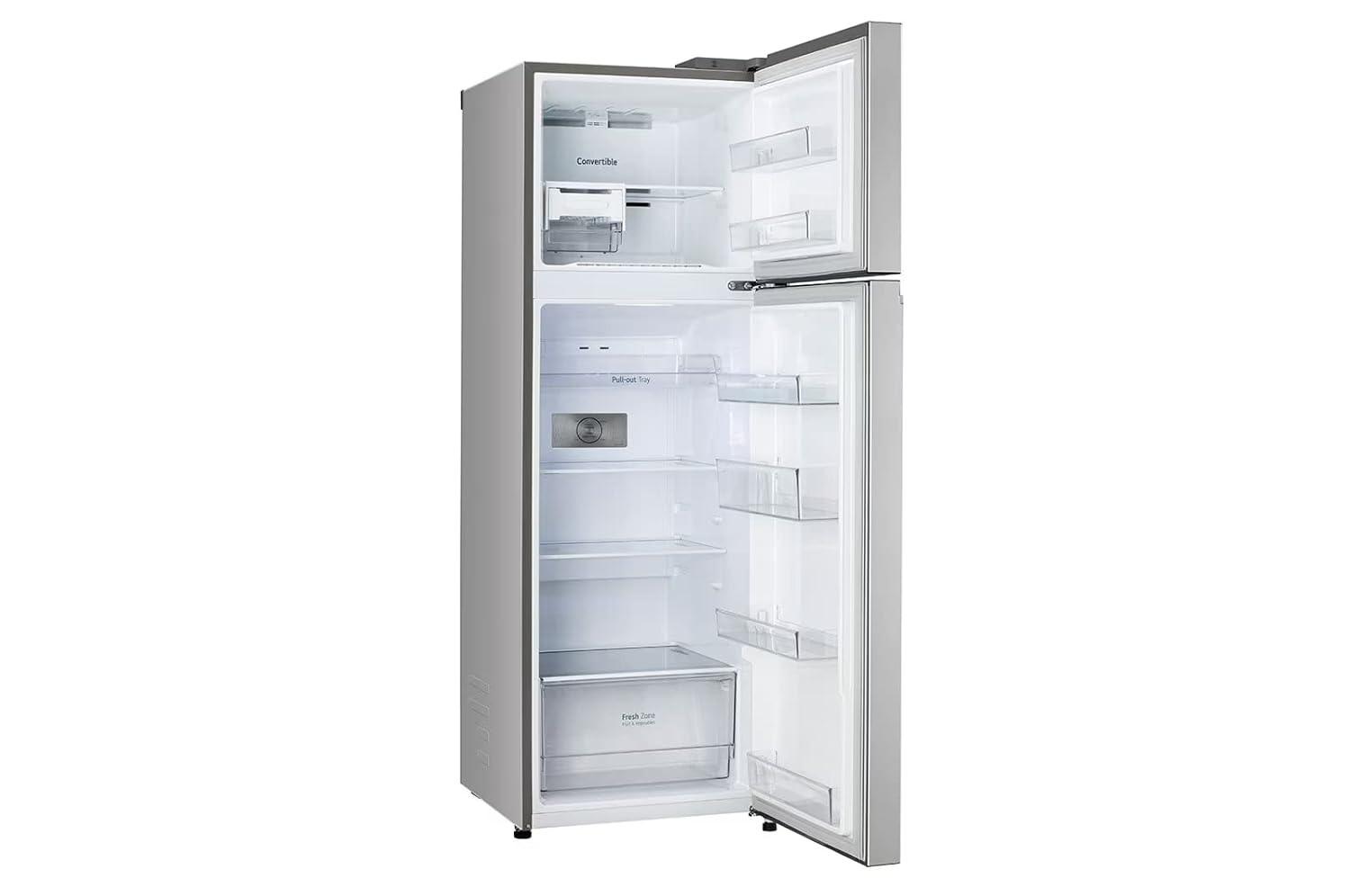 LG 272 Litres 2 Star Frost-Free Double Door Refrigerator (Shiny Steel, GL-S312SPZY) - Mahajan Electronics Online