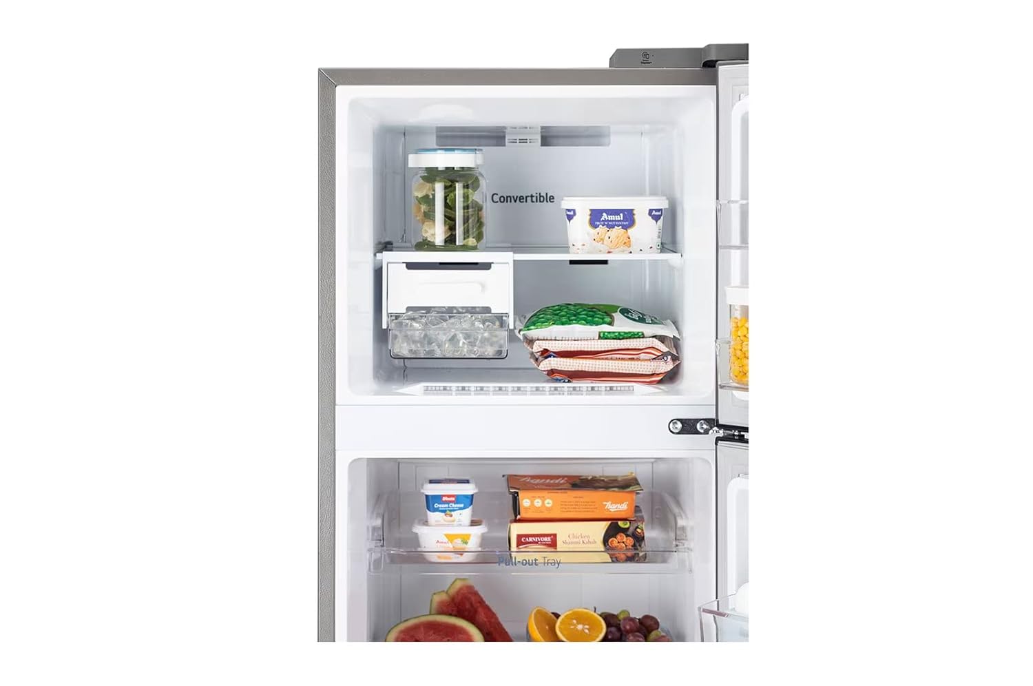 LG 272 Litres 2 Star Frost-Free Double Door Refrigerator (Shiny Steel, GL-S312SPZY) - Mahajan Electronics Online