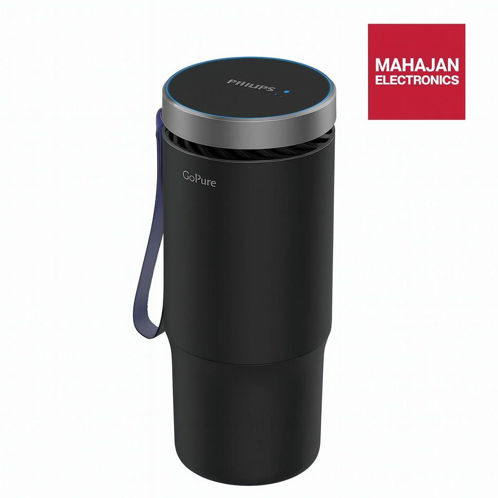 Black GoPure device with Philips logo on a white background, featuring Mahajan Electronics branding.