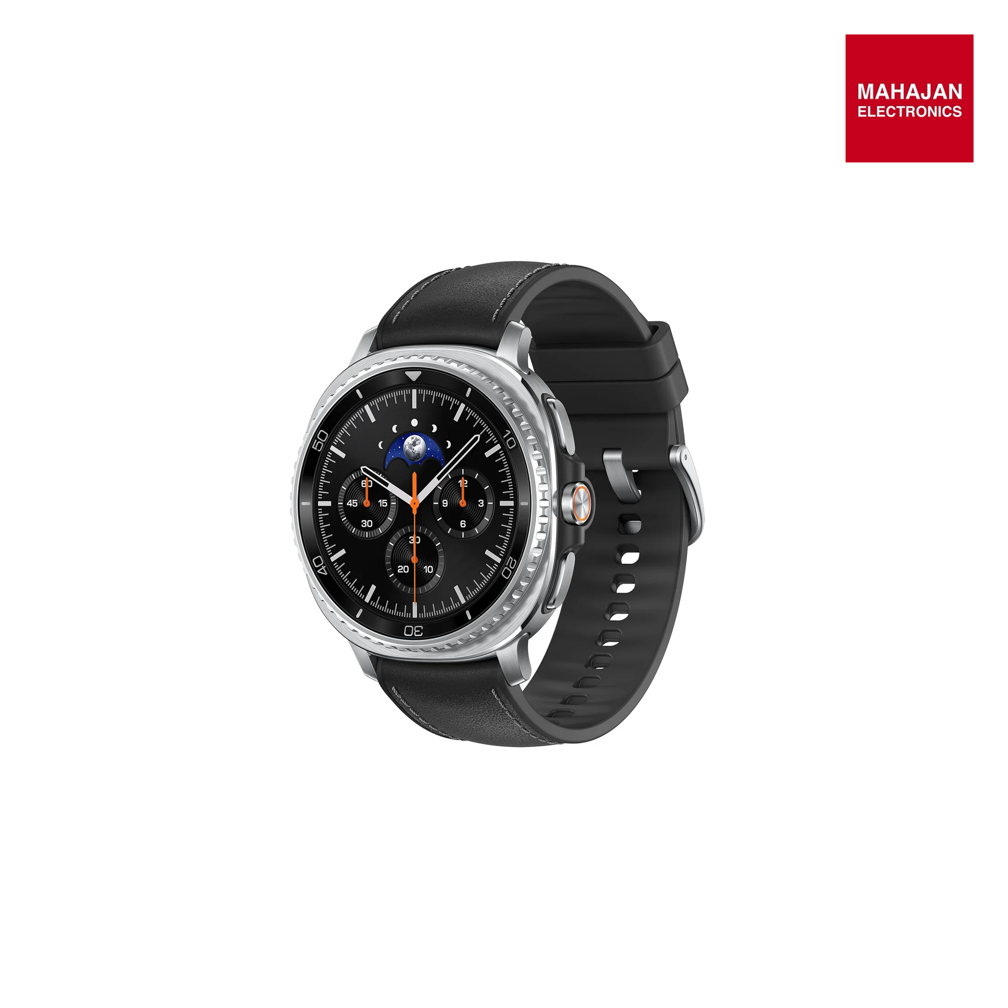 Samsung Galaxy Watch8 Classic (46mm Bluetooth, Black) with 3nm Processor | Dual GPS | Sapphire Glass & Stainless Steel | 5ATM & IP68 | BP, ECG, IHRN & Vascular Load Monitoring | Anti-oxidant Index Mahajan Electronics Online