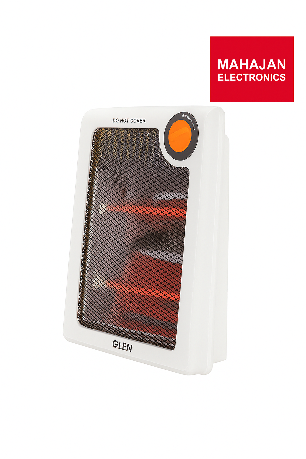Portable heater with Mahajan Electronics branding on a white background