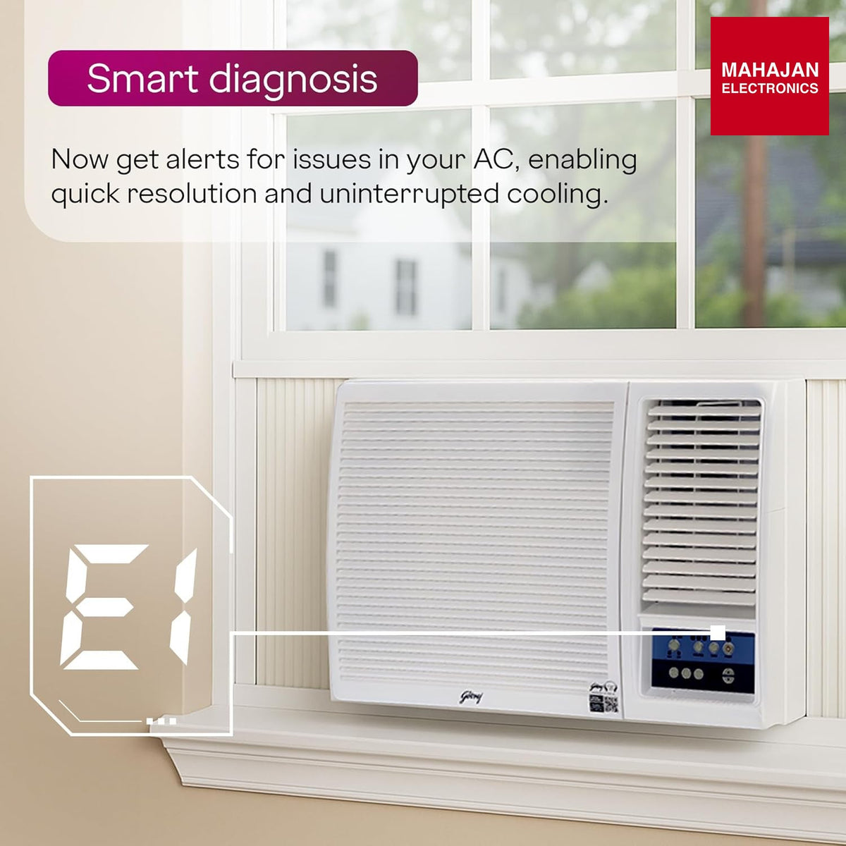 Godrej WIC 18W3TG WA 1.5 Ton 3 Star Window AC | Turbo Mode | Copper Condenser | Anti-Corrosive Blue Fin β Mahajan Electronics Online.