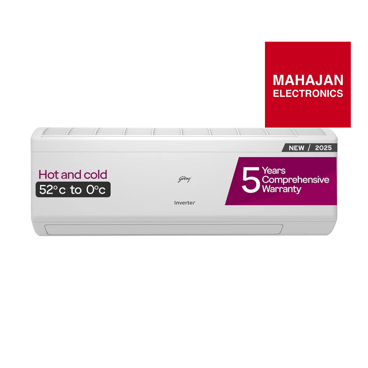 Godrej SIH 18ITC3 WYC 1.5 Ton 3 Star Inverter Split AC (Hot & Cold) – 5-in-1 Convertible with 100% Copper, R32 Refrigerant 