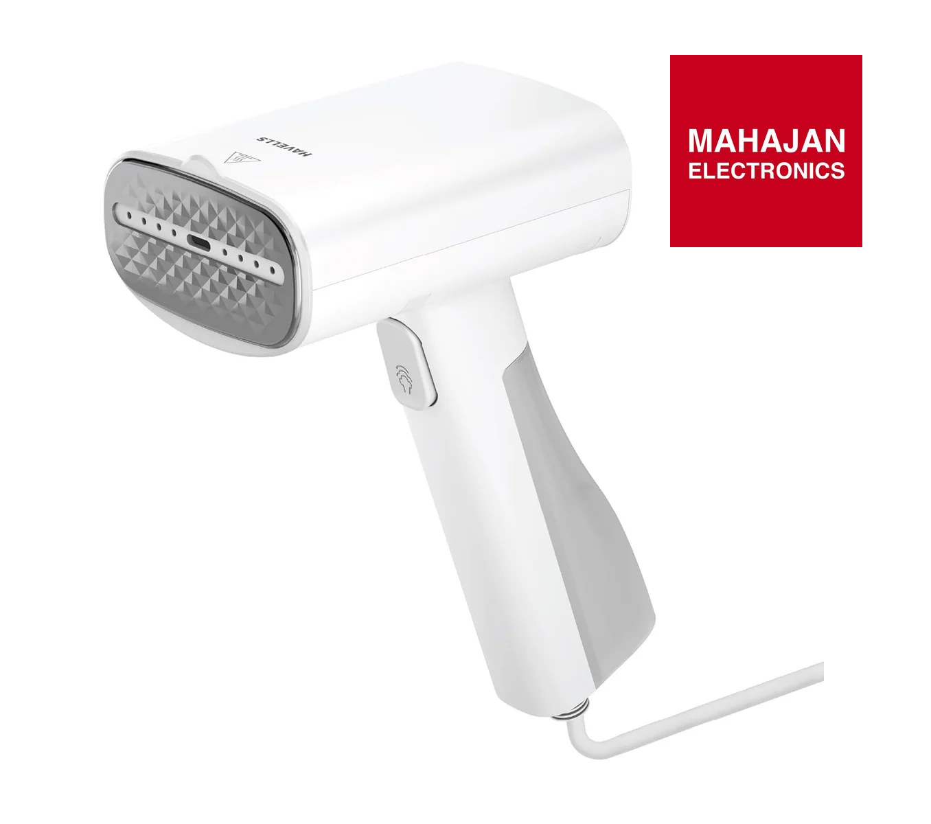 HAVELLS Vela Handheld Garment Steamer for Clothes | 1100 Watt | 360° Steaming | Anti-Spill Technology | Quick Steam Ready |100ml Detachable Tank | Upto 22g/min Steaming Rate | 2 Year Warranty | White Mahajan Electronics Online