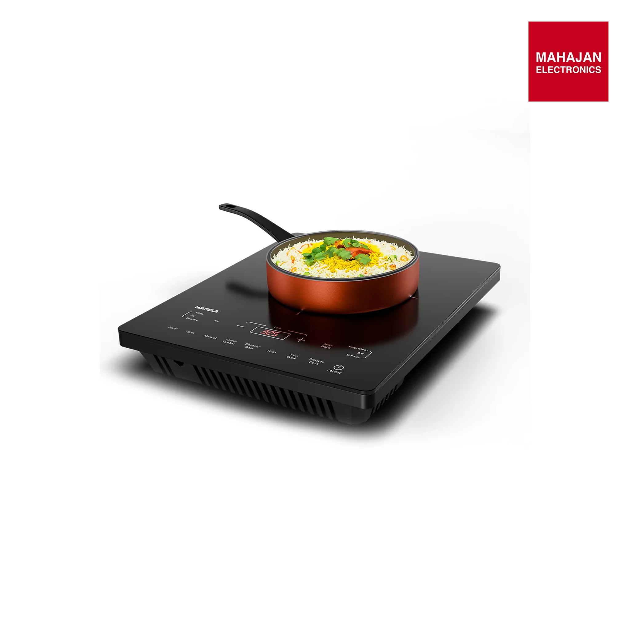 Hafele Magnechef Induction Cooktop |2100W High Power | Ceramic Glass Plate | Auto Cook Menus | Intuitive Touch Control | 2 Year Warranty | Black Mahajan Electronics Online