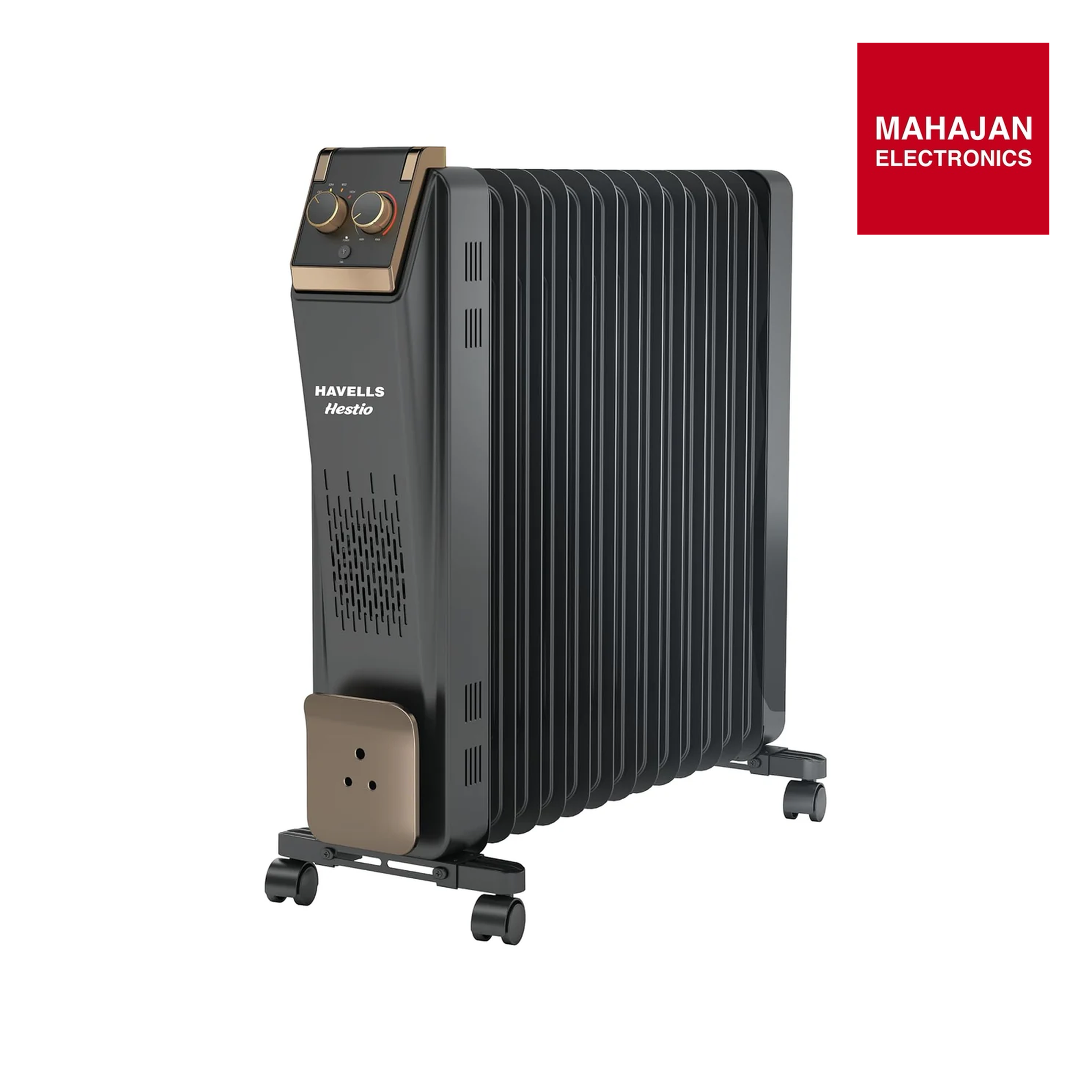 Havells 13 Fin Hestio Straight Fin OFR | 2900 Watt, Thermostatic heat control with 3 power Mahajan Electronics Online