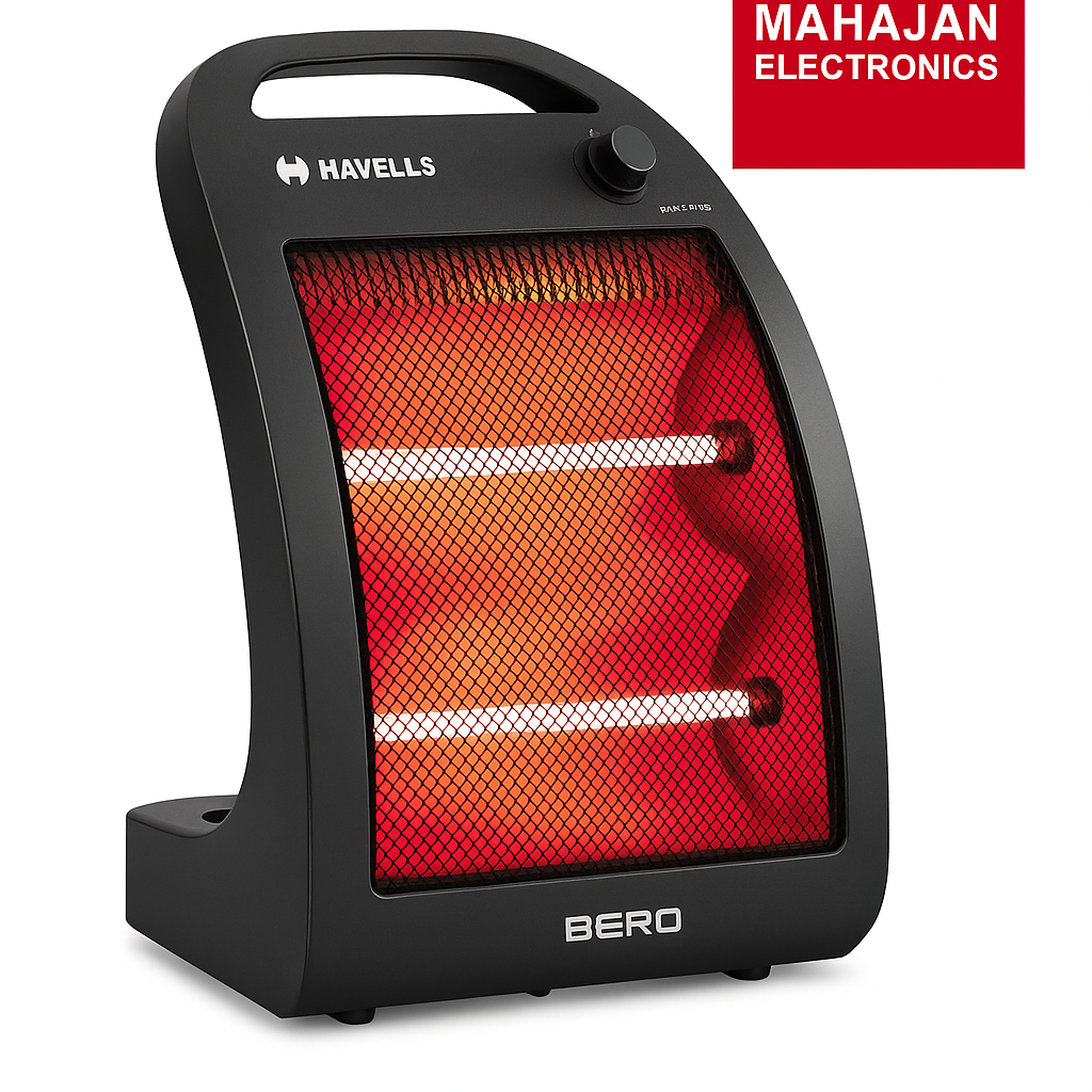 Portable heater with visible branding on a white background