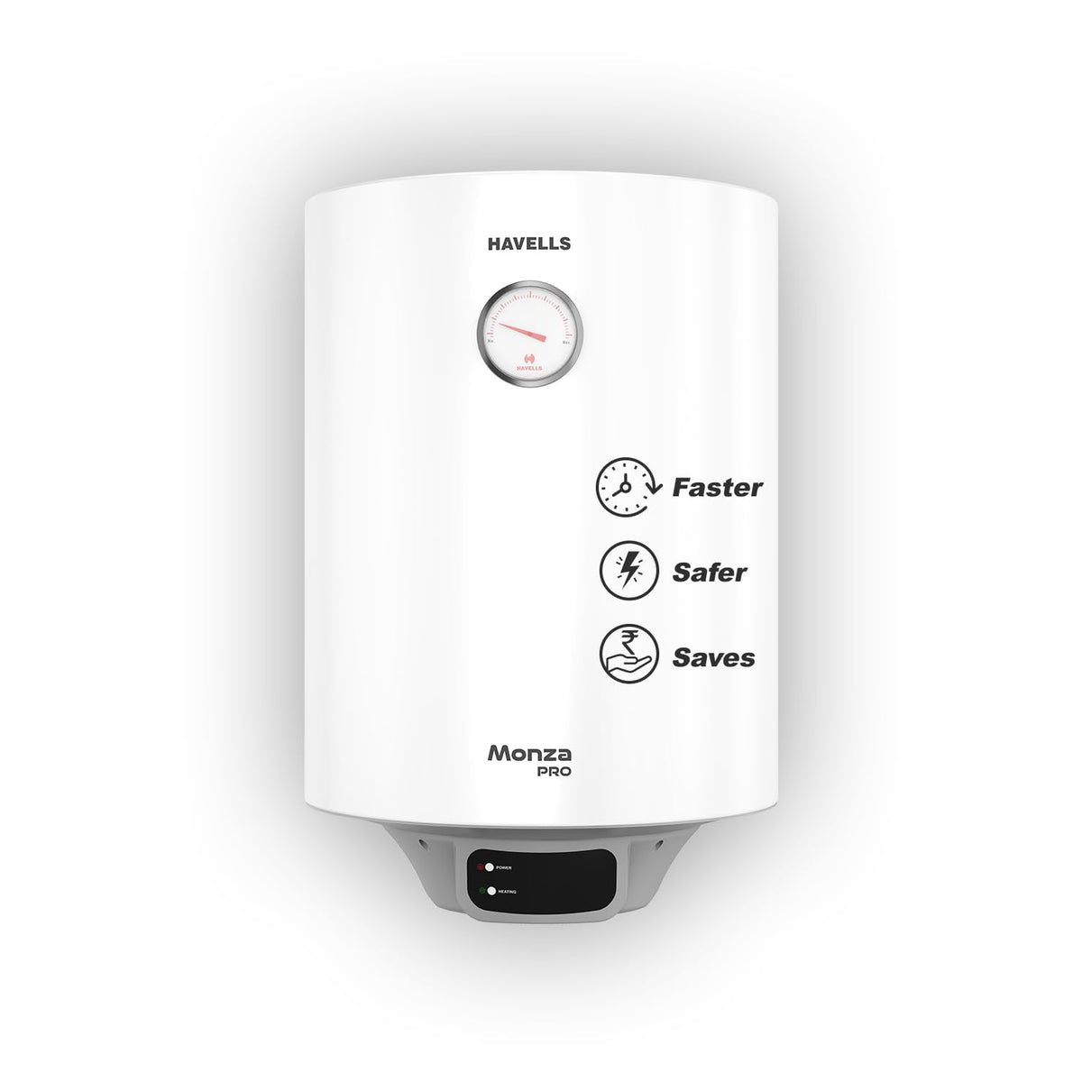 Havells Monza Pro 25L Storage GHWVMPUWAW25 Water Heater(Geyser)|Faster Heating|Safer to use|Saves electricity|Engineered for Hard Water|Endurashield Coated Anti Rust Tank|Whirlflow Technology|High Rise suitable Havells online mahajan electronics