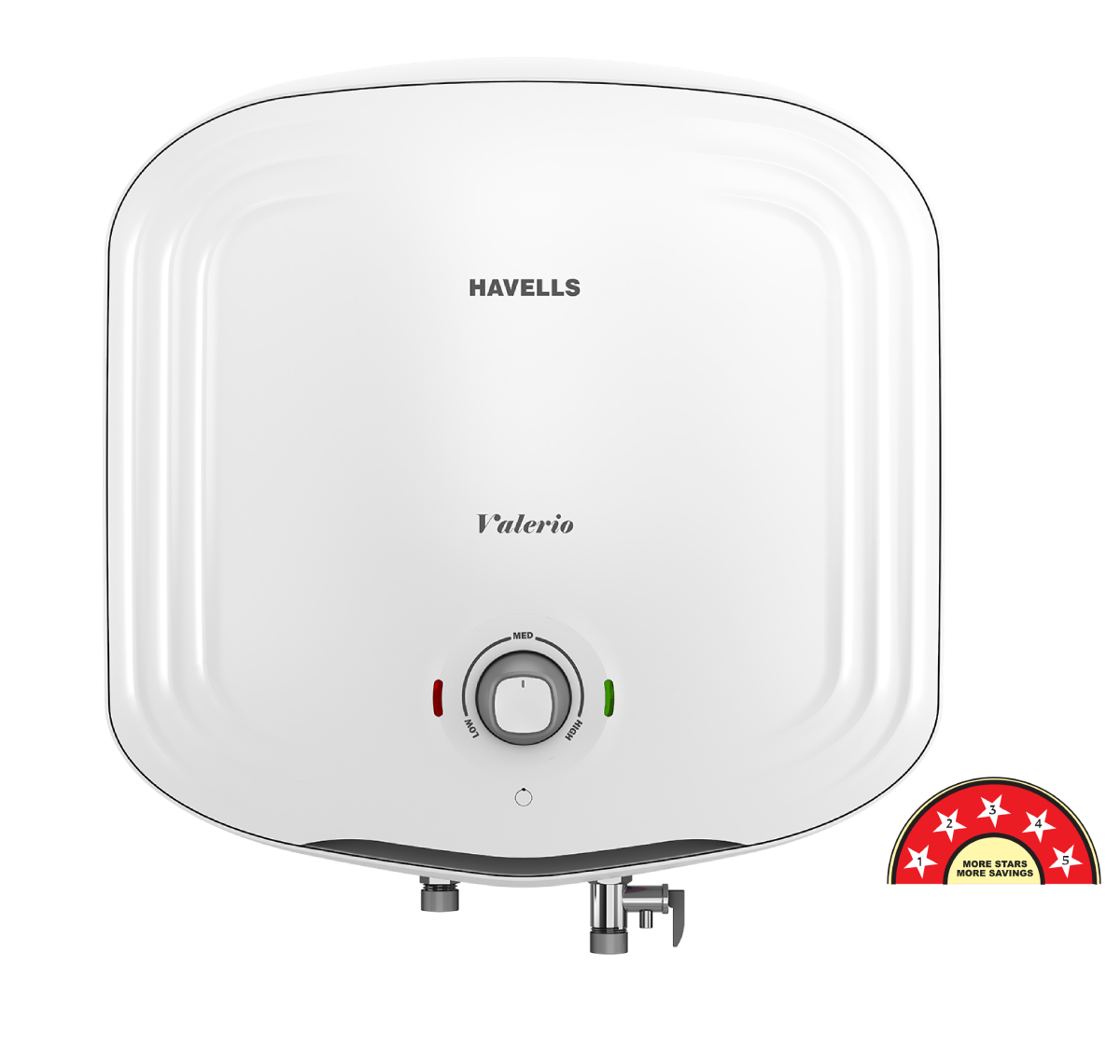 Havells Valerio 15 Litre 5-Star Water Heater (Geyser) | Feroglas Tank | Incoloy Heating Element | Whirl Flow Technology | Vertical Mount | Mahajan Electronics Delhi NCR