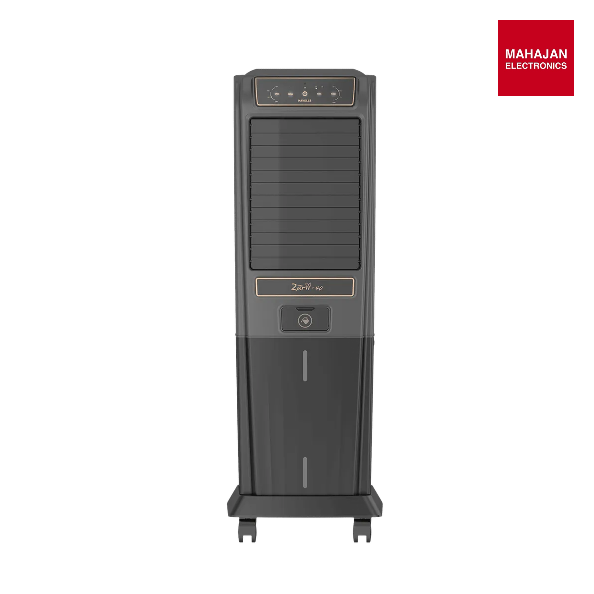 Havells Zurii 40 Litres Tower Air Cooler (GHRACCHE040) with Remote control, Dust Filter Net , Low Water Alarm.Mahajan Electronics Online