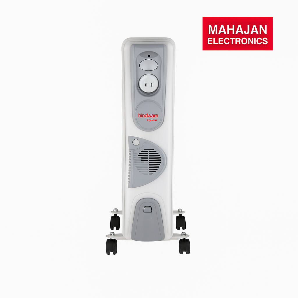 Hindware Salome 11 Fin 2900 W Oil-Filled Room Heater – Grey & White