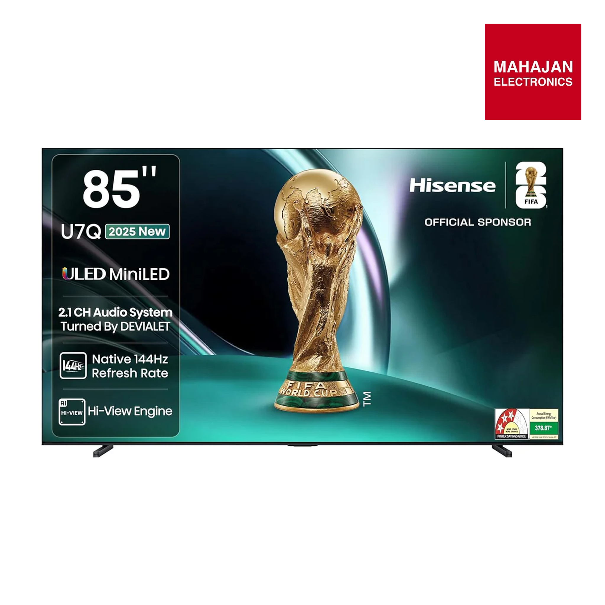 Hisense 85U7Q 215 cm (85 inches) U7Q Series 4K Ultra HD Smart QLED Mini LED TV 85U7Q mahajan electronics online