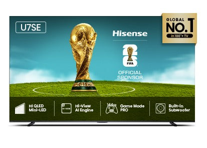 Hisense U7SE 164 cm (65”) 4K Ultra HD Mini-LED Smart TV (U7SE Series)-Online Mahajan Electronics