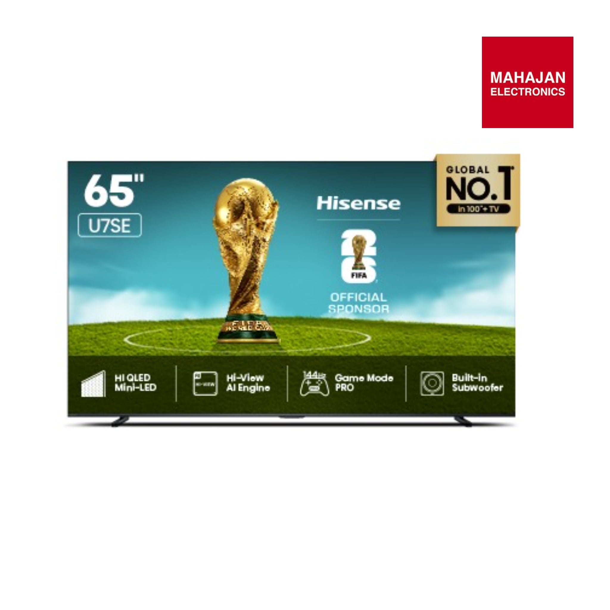 Hisense U7SE 164 cm (65”) 4K Ultra HD Mini-LED Smart TV (U7SE Series)-Online Mahajan Electronics
