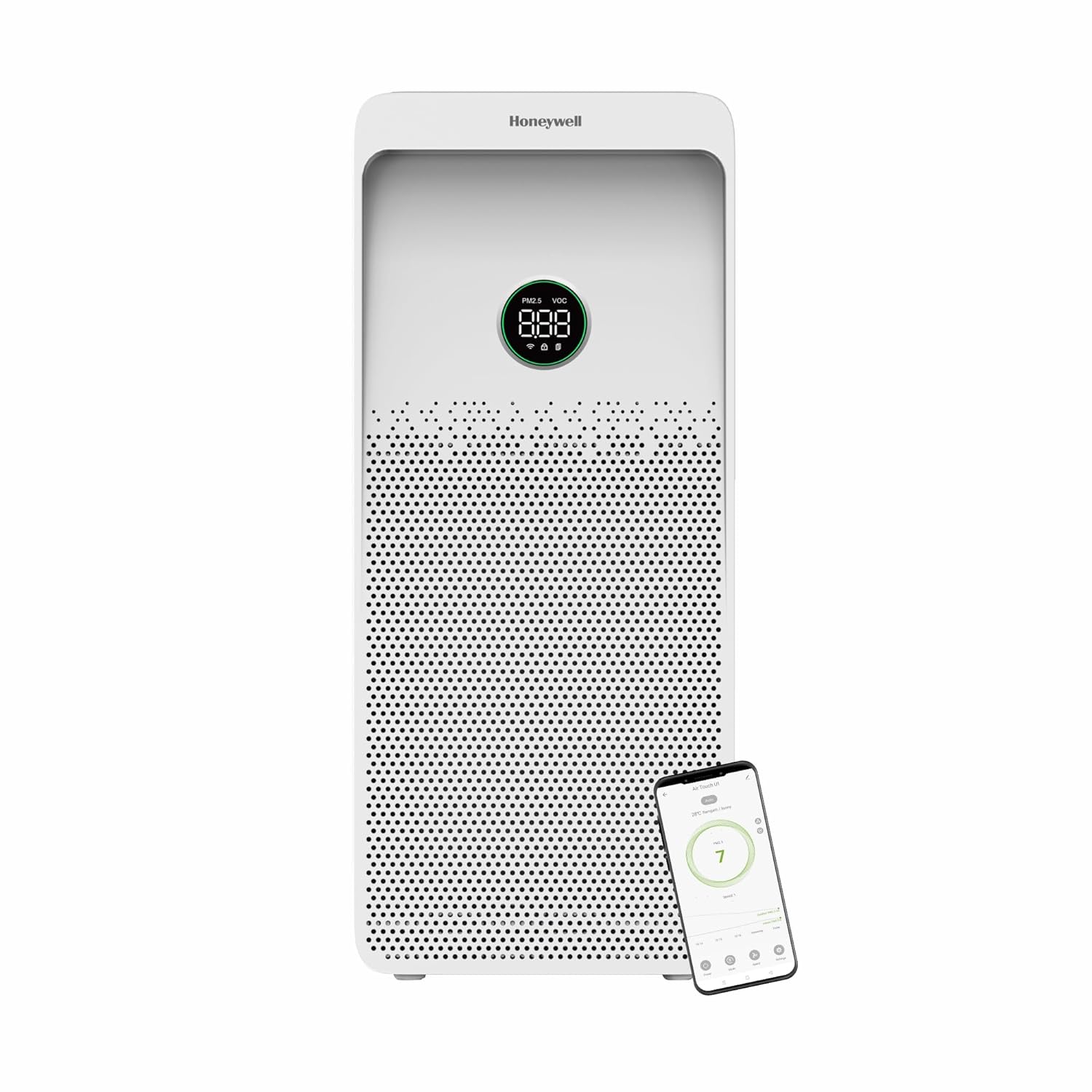 Honeywell Air Touch U1 Indoor Air Purifier – Anti-Bacterial, H13 HEPA Filter, Activated Carbon, UV LED, Wi-Fi | Covers up to 1085 sq. ft.