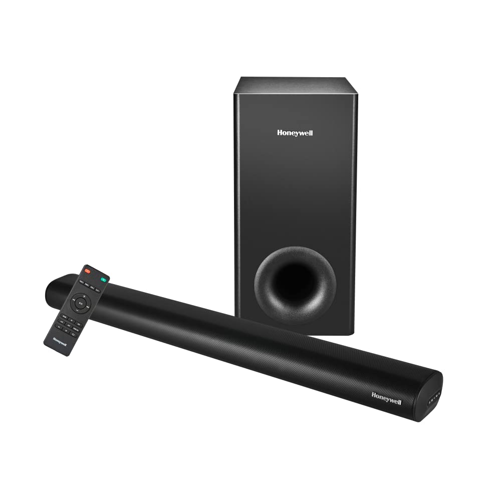 Honeywell Trueno U3000 160W 2.1 Channel Soundbar with Wired Subwoofer, HDMI ARC, Optical, Bluetooth & Remote – Black