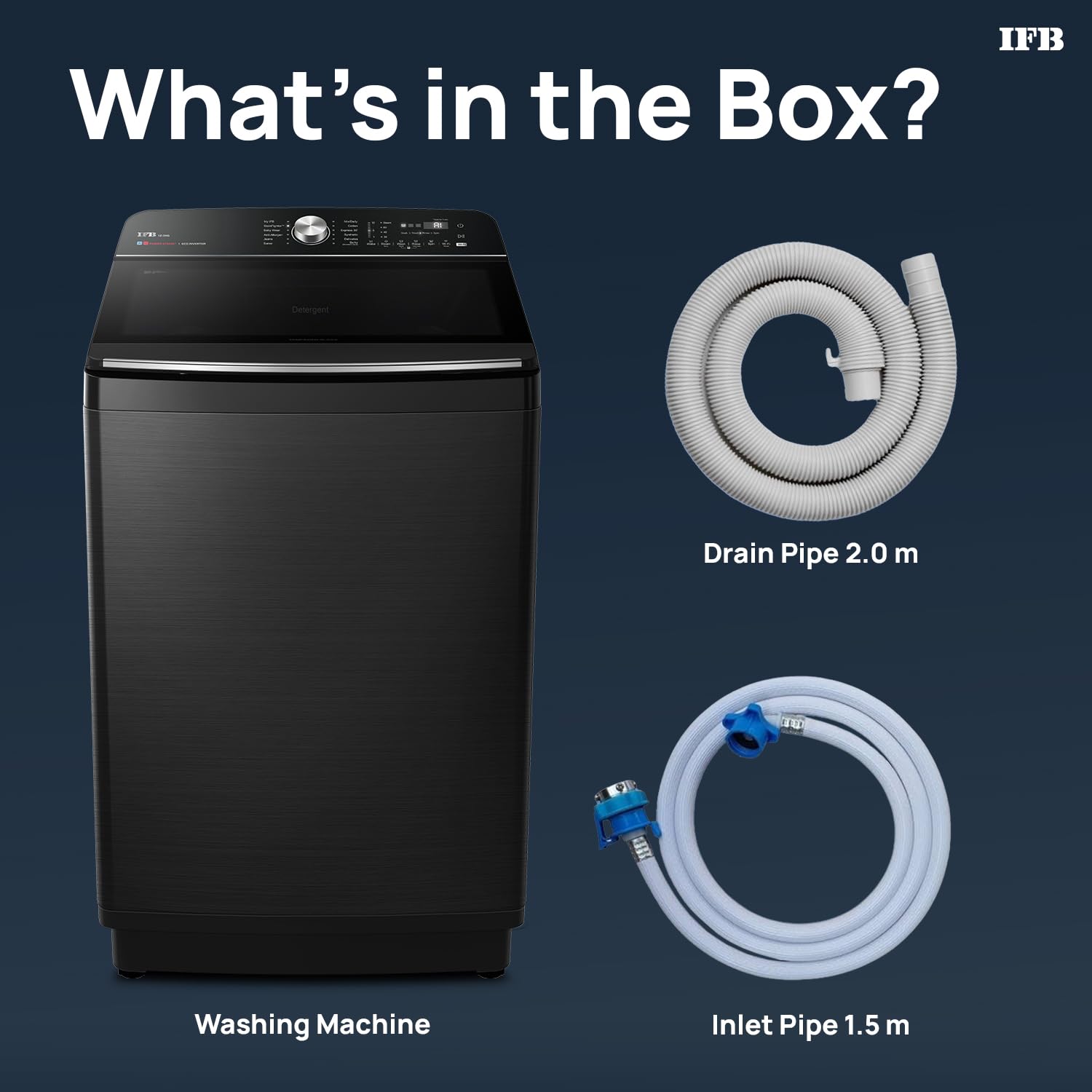 IFB TL121BL4SWID 12 Kg 5 Star AI Powered DeepClean® Technology Fully Automatic Top Load Washing Machine with Inbuilt Heater & Wi-Fi (, Power Steam®, Eco Inverter, Activmix, 4 Year Warranty,Black VCM-Online Mahajan Electronics