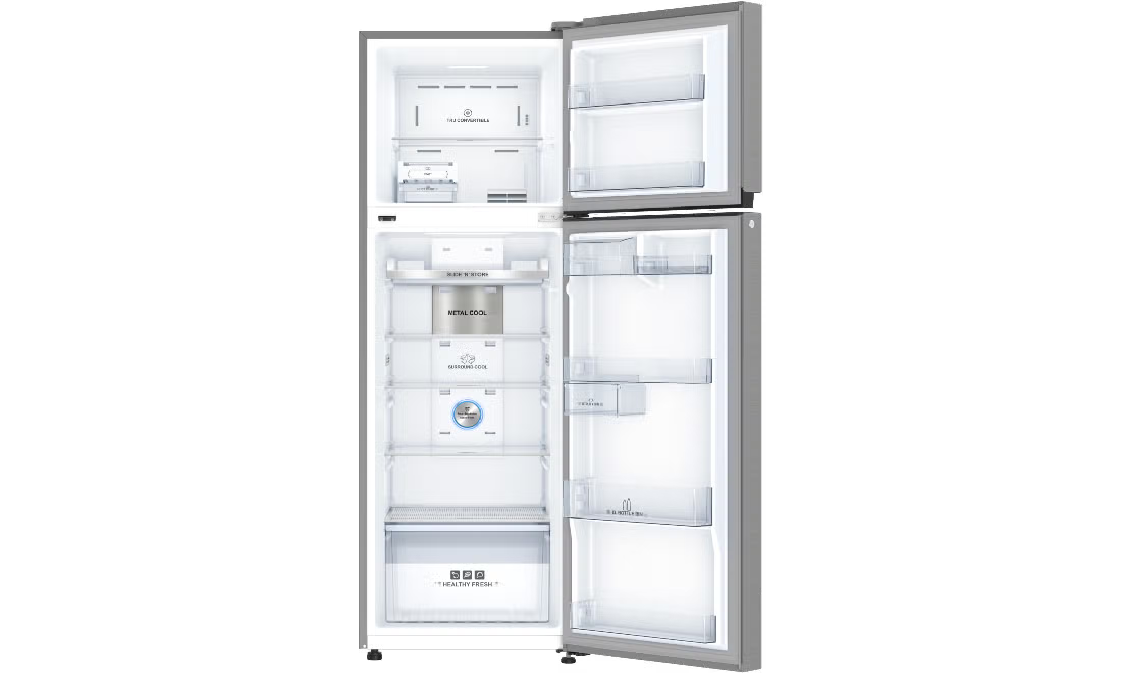 IFB IFBFF-383AIBST 331 Litre 3 Star Frost Free Refrigerator with 12 in 1 convertible| (Brush Grey)- Mahajan Electronics Online