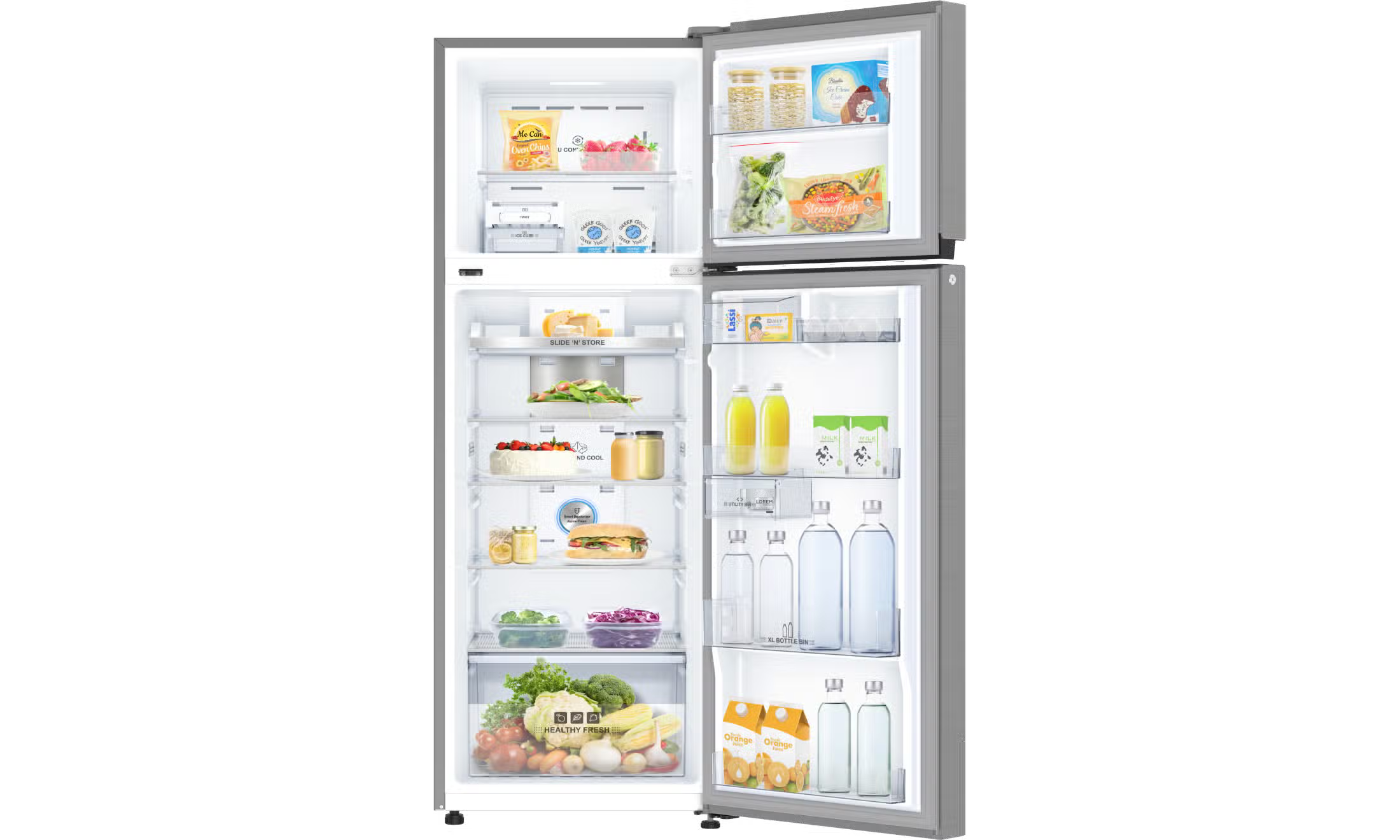 IFB IFBFF-383AIBST 331 Litre 3 Star Frost Free Refrigerator with 12 in 1 convertible| (Brush Grey)- Mahajan Electronics Online