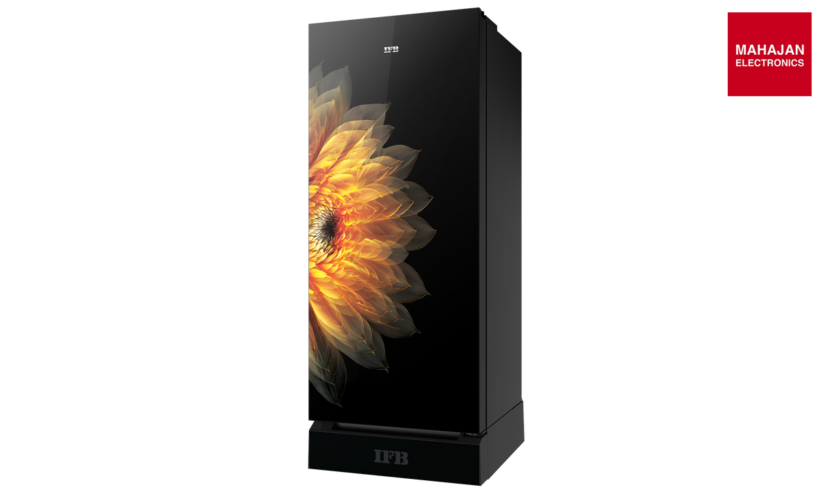 IFB IFBDC-223CISGD 197 L 3 Star Single Door Refrigerator Black Glass β Mahajan Electronics Online.
