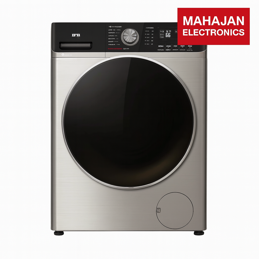 IFB Executive Plus VSC 1014 SSL 10 Kg 5 Star AI Fully Automatic Front Load Washing Machine – Steam Refresh, 9 Swirl Wash, Eco Inverter, Black & Silver