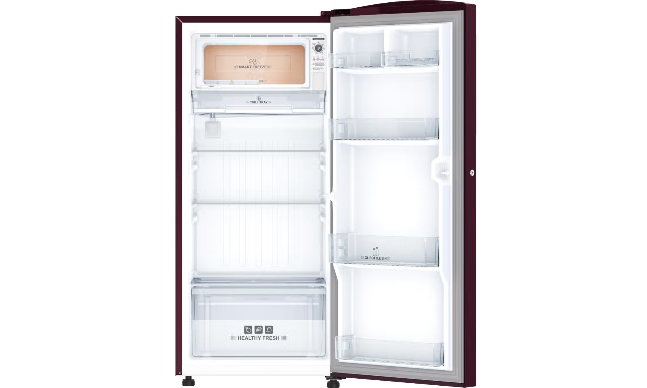 IFB IFBDC-213BFSS 187 L 2 Star Direct Cool Single Door Refrigerator XL Bottle Bin,Red-Steel-Online Mahajan Electronics