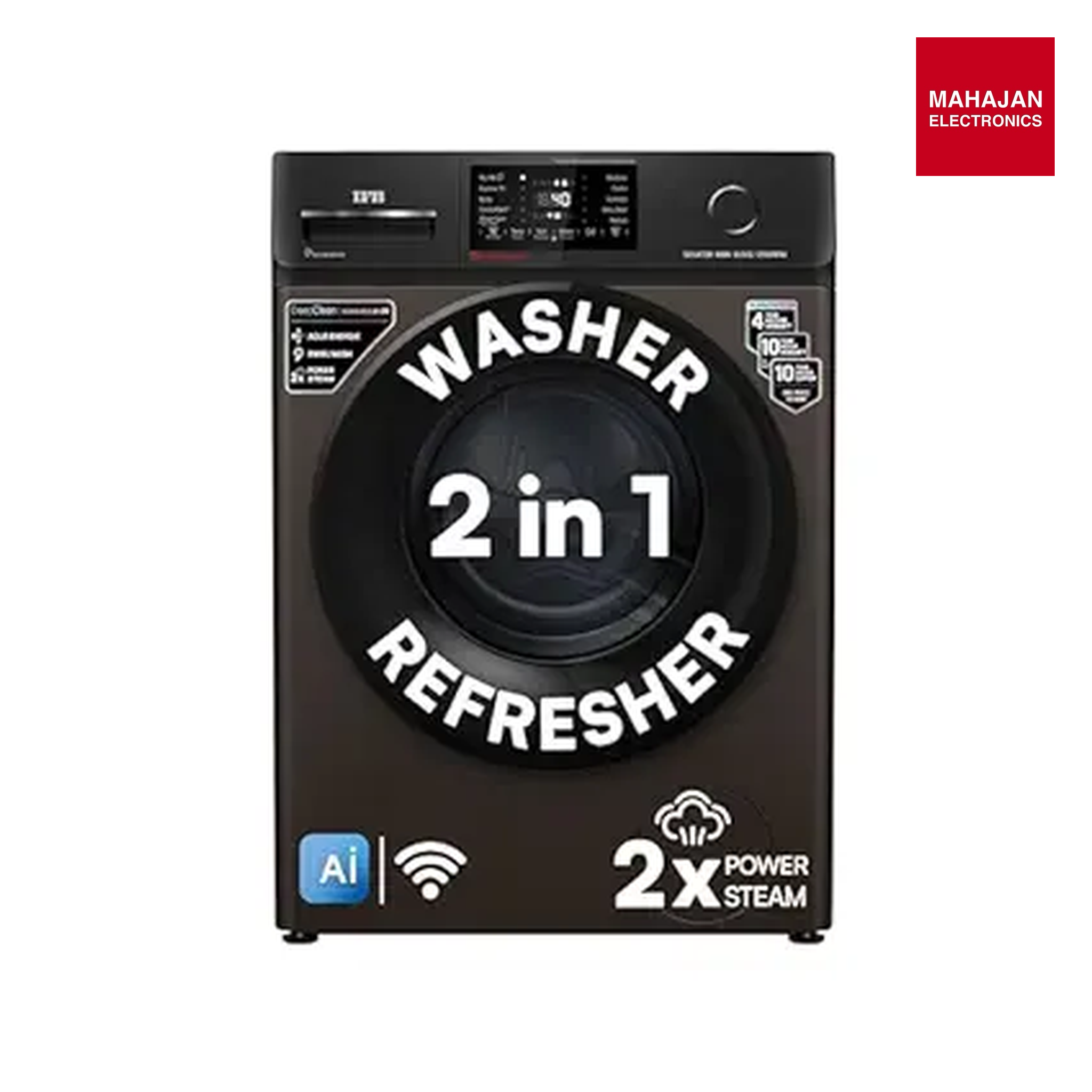 IFB SENATOR MBN 8012 CMS 8 Kg 5 Star, DeepClean® Technology, AI Powered, WiFi, Fully Automatic Front Load Washing Machine ( PowerSteam®, 9 Swirl, Steam Refresh, Inbuilt Heater, Eco Inverter, Mocha)-Online MAhajan Electronics