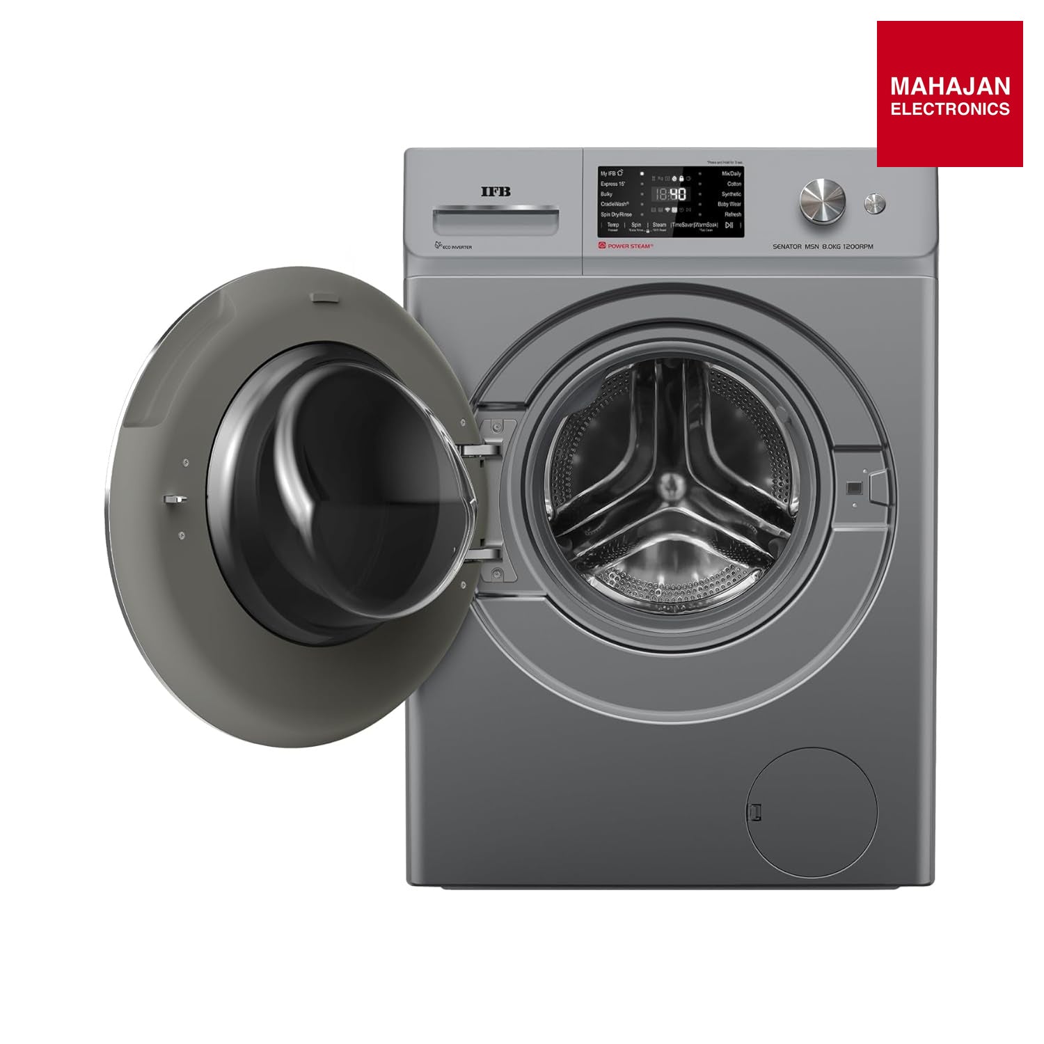 IFB SENATOR MSN 8012K CMS 8 Kg 5 Star Front Load Washing Machine 2X Power Steam (1200 RPM, 2024 Model – Mahajan Electronics Online.