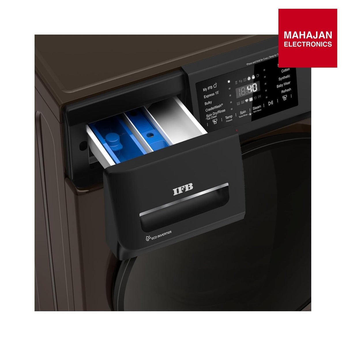 IFB Senator MBN 8014K CMS 8 kg front load washing machine in Mocha – Mahajan Electronics Online.
