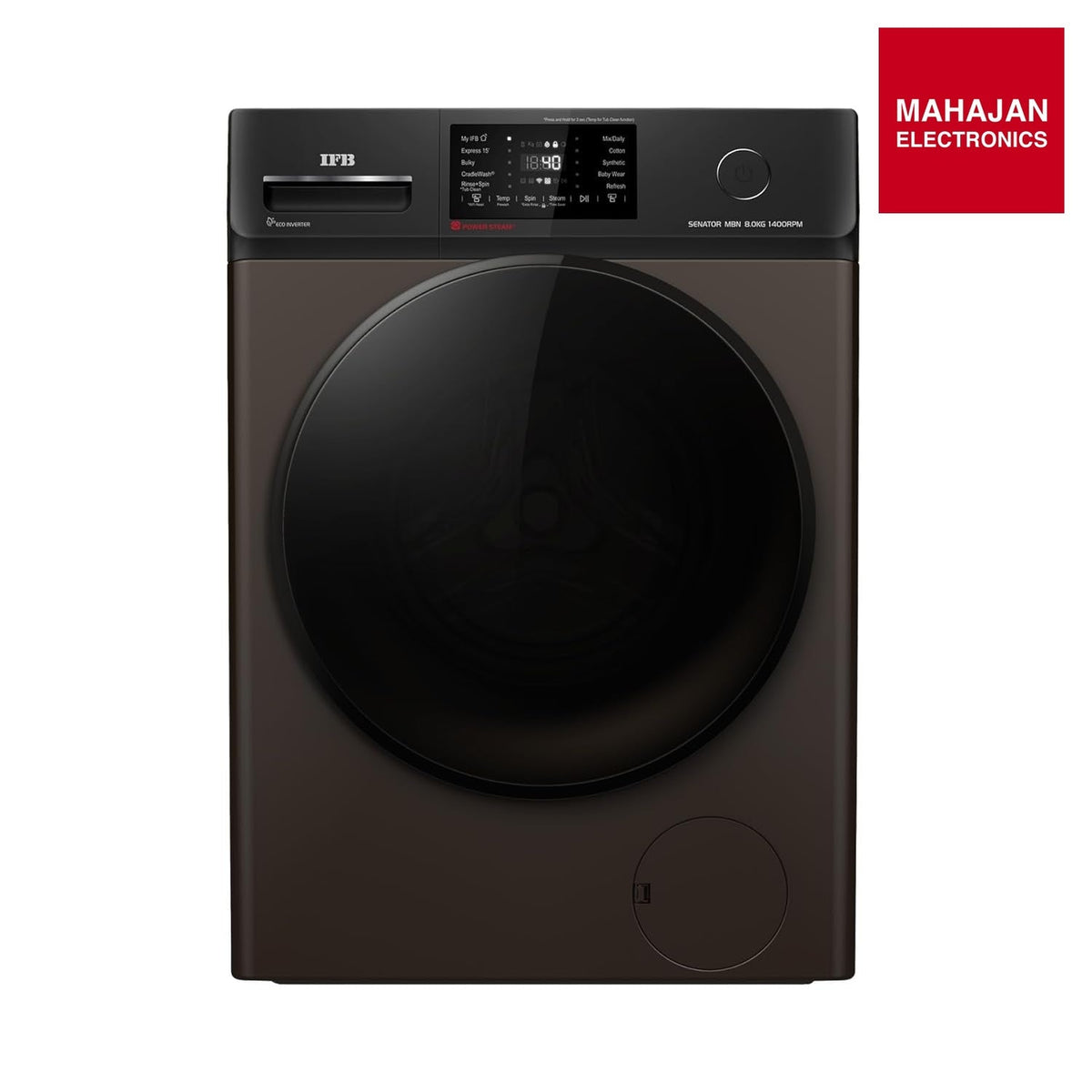 IFB Senator MBN 8014K CMS 8 kg front load washing machine in Mocha – Mahajan Electronics Online.