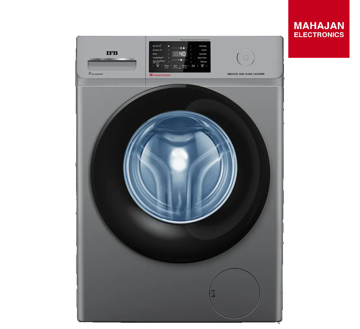 IFB Senator MSN 8014 CMFront Load Washing Machine 8 kg | 1400 rpm | Metallic Silver Mahajan Electronics Online
