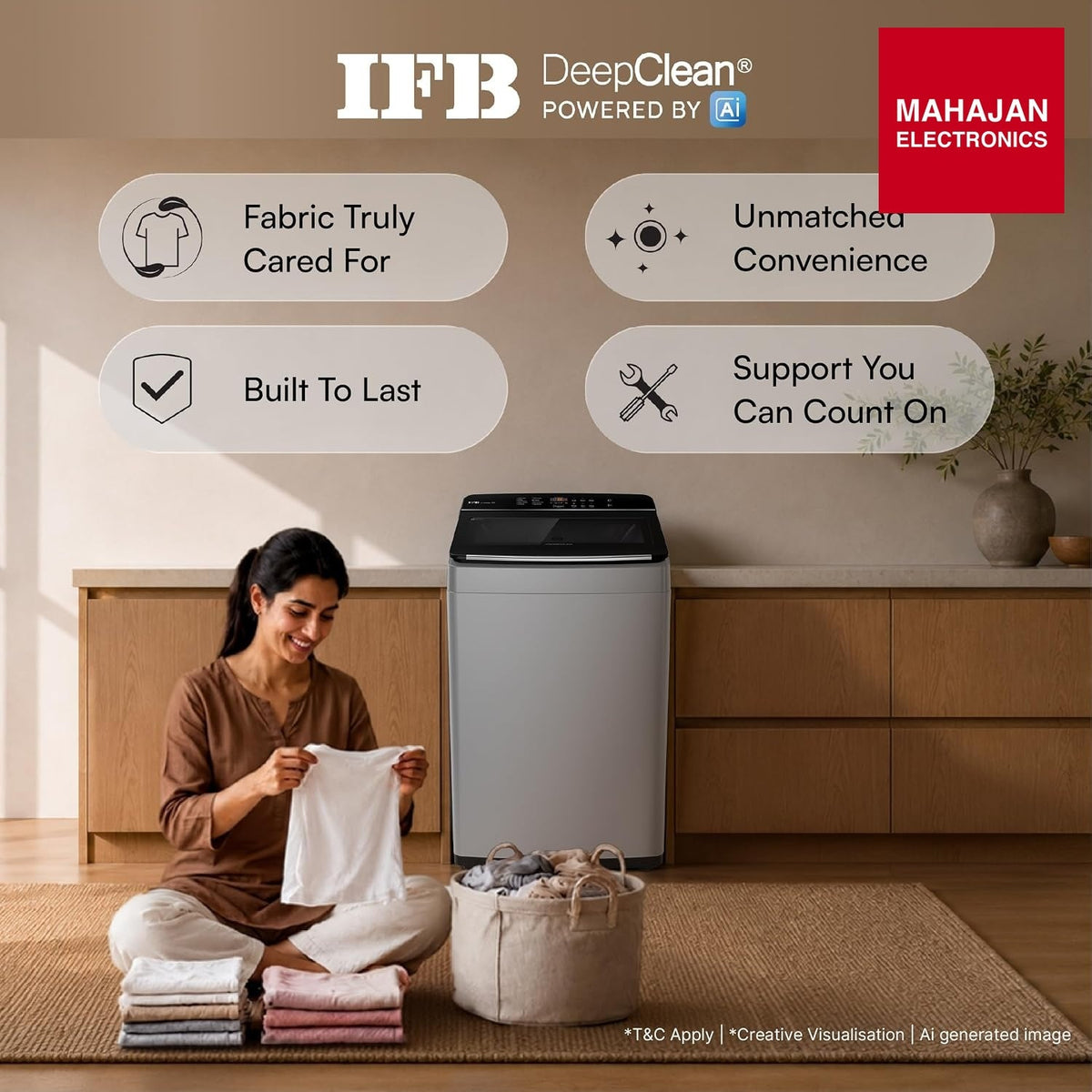 IFB TL701MG1 7 Kg 5 Star Fully Automatic Top Load Washing Machine with AI, Deep Clean, ActivMix, Aqua Energie, Med Grey – Mahajan Electronics Online.