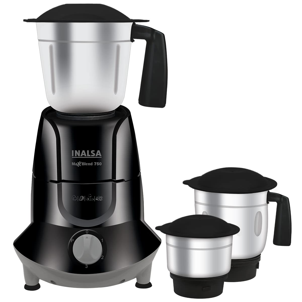 Inalsa MaxxBlend 750 W Mixer Grinder 3 Jars – Mahajan Electronics Online.