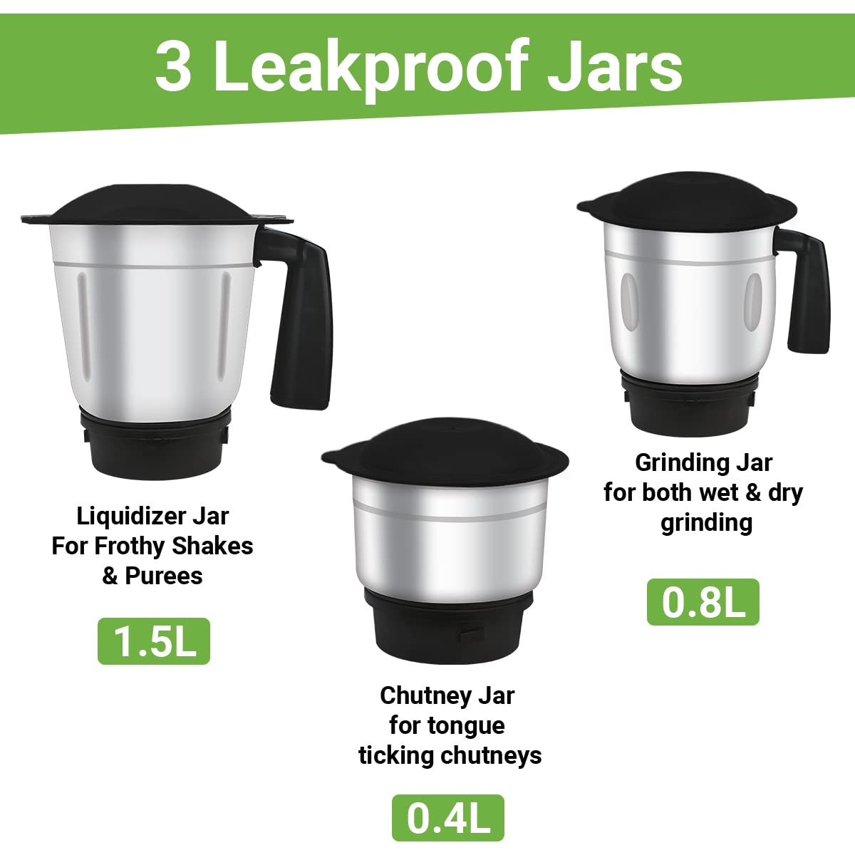 Inalsa MaxxBlend 750 W Mixer Grinder 3 Jars – Mahajan Electronics Online.