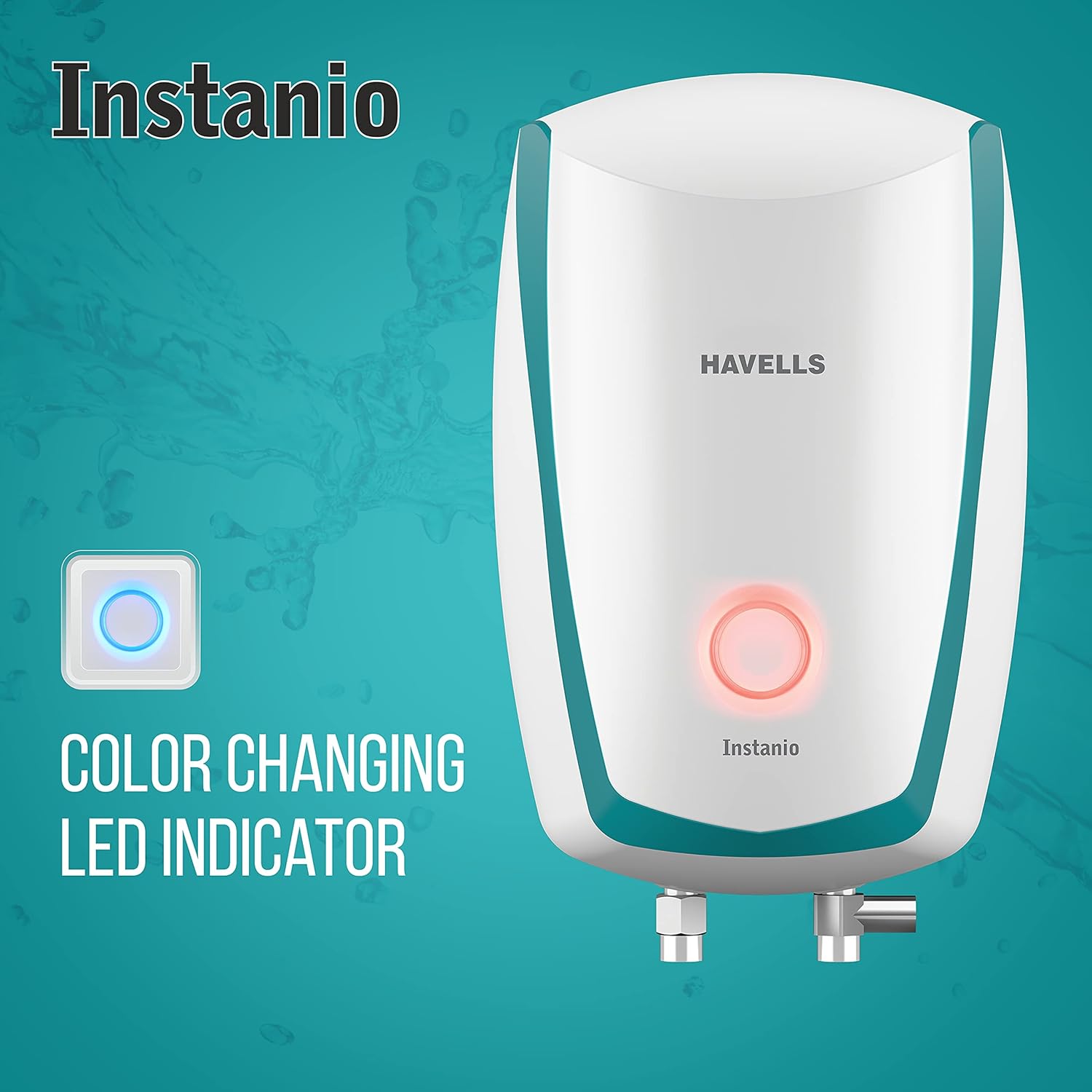 Havells Instanio 3-Litre Instant Geyser (White/Blue), Wall Mount - Mahajan Electronics Online