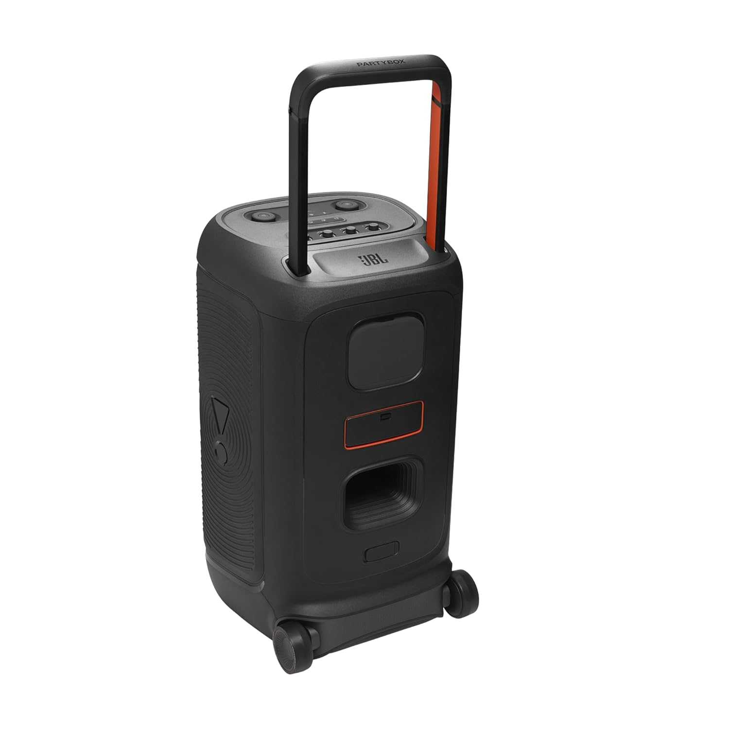 JBL Partybox 520 Wireless Bluetooth Party Speaker with Wireless Mic, Electrifying AI Sound Boost, Upto 15Hrs Playtime, Replaceable Battery, Multispeaker Connection by Auracast-, PartyBox App-Black. Mahajan Electronics Online