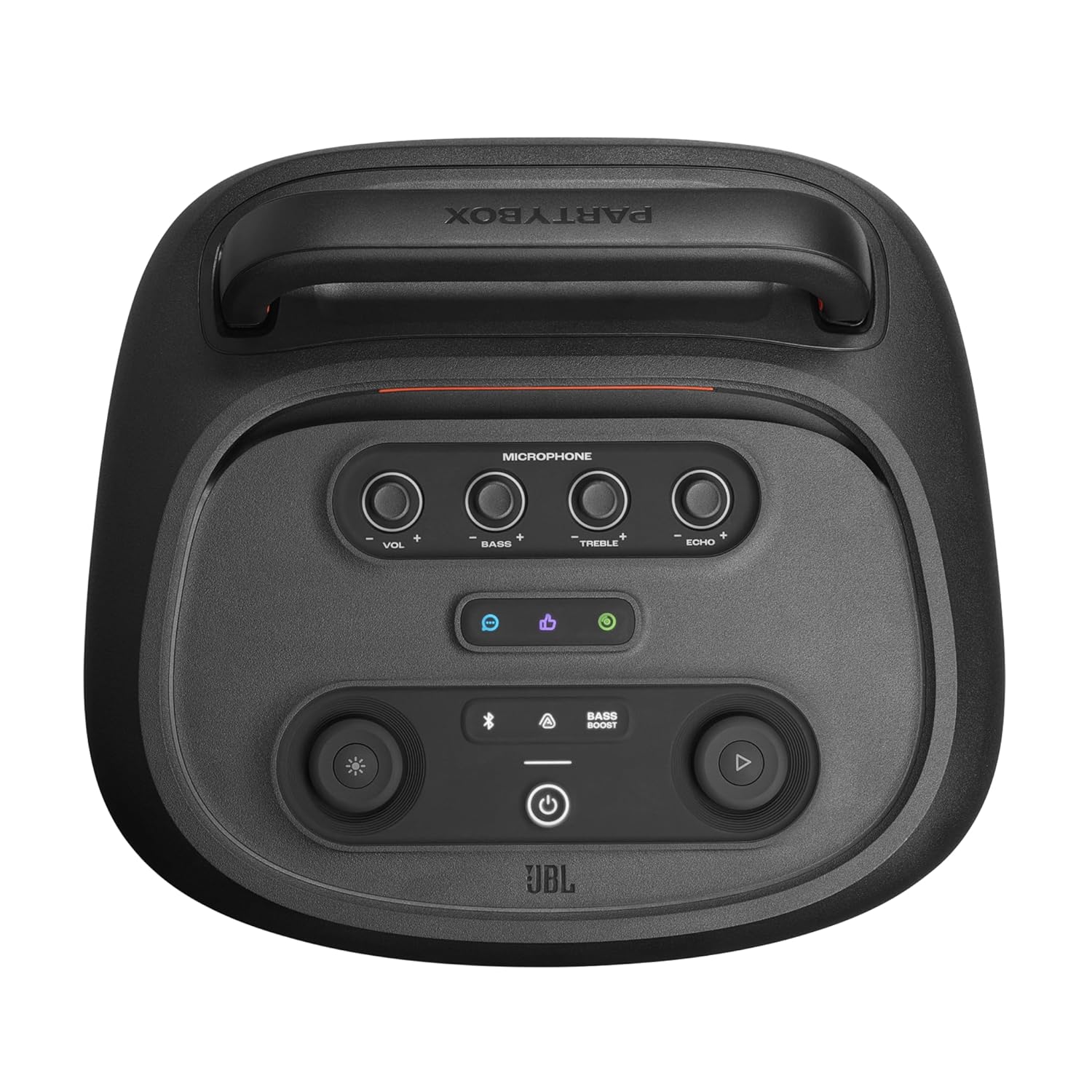 JBL Partybox 520 Wireless Bluetooth Party Speaker with Wireless Mic, Electrifying AI Sound Boost, Upto 15Hrs Playtime, Replaceable Battery, Multispeaker Connection by Auracast-, PartyBox App-Black. Mahajan Electronics Online