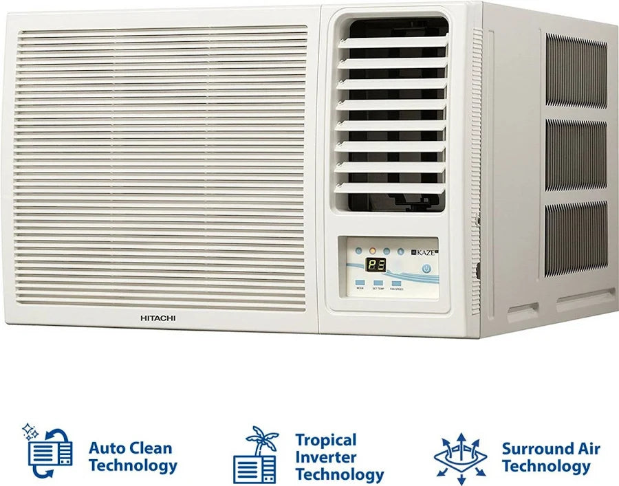 Hitachi RAW318HIDO 1.5 Ton 3 Star Inverter Window Air Conditioner (Kaze Plus Series) Online-Mahajan Electronics