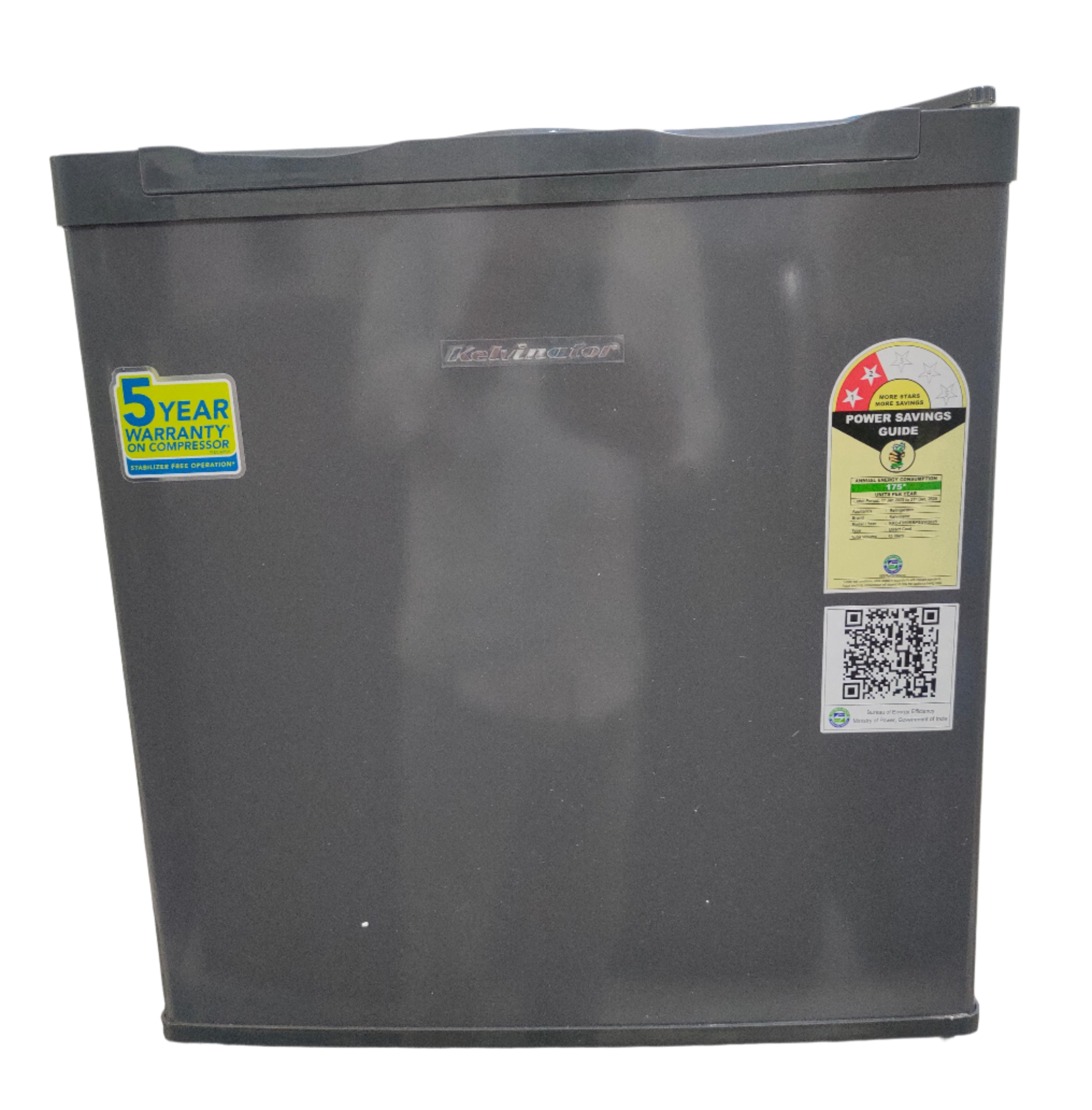 Kelvinator KRC-F050RBPSGV 45 Litre 2 Star Mini Bar Refrigerator (Grey) – Compact Single Door Fridge with Chiller Tray & Auto-Close Door | Buy Online at Mahajan Electronics
