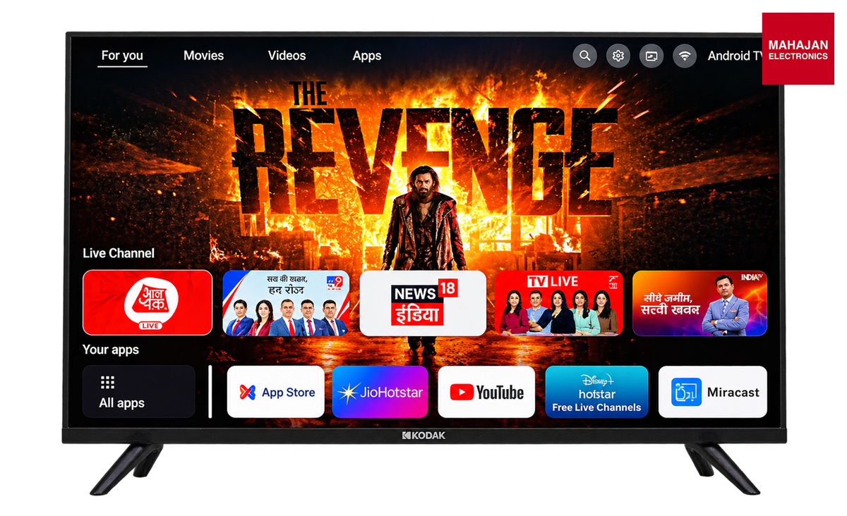 Kodak 4311XP23 43 Inch (108 cm) Full HD Smart Android LED TV, Black Kodak